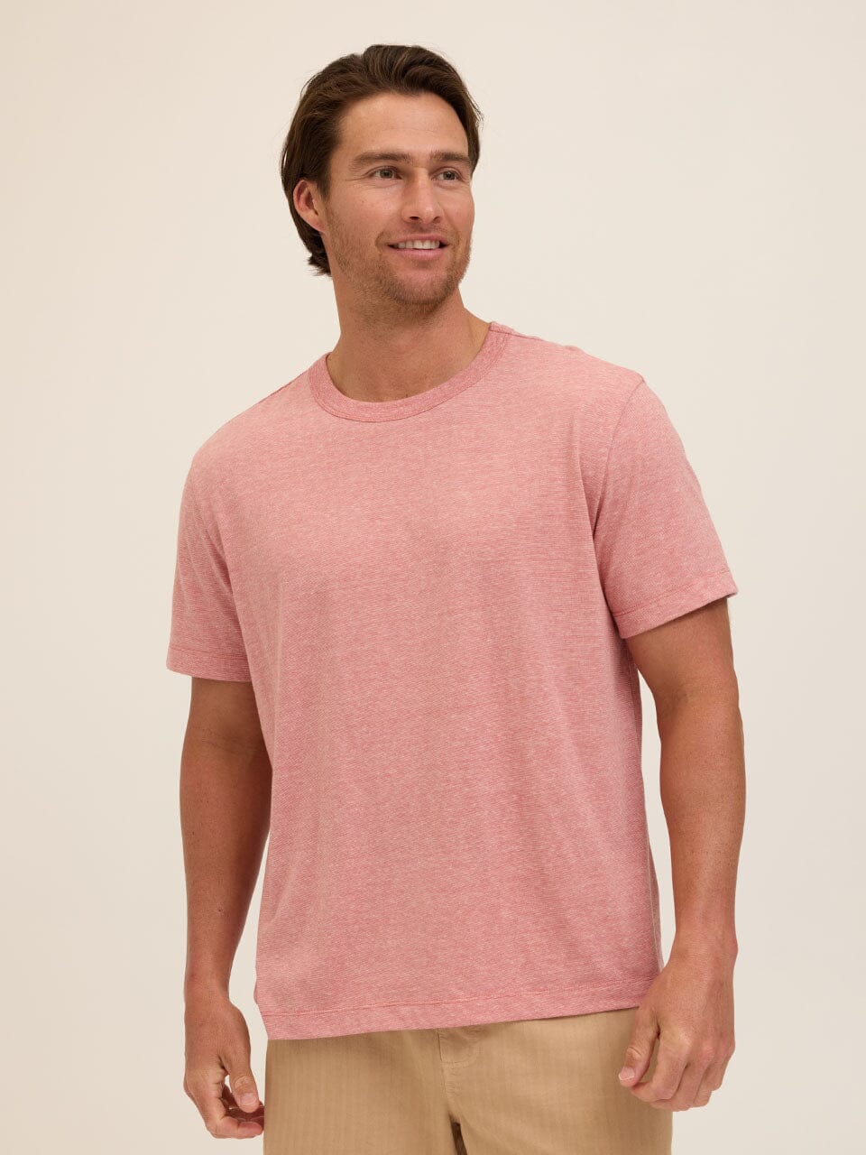 Johnny Light Fleck Jersey Relaxed Crew Tee