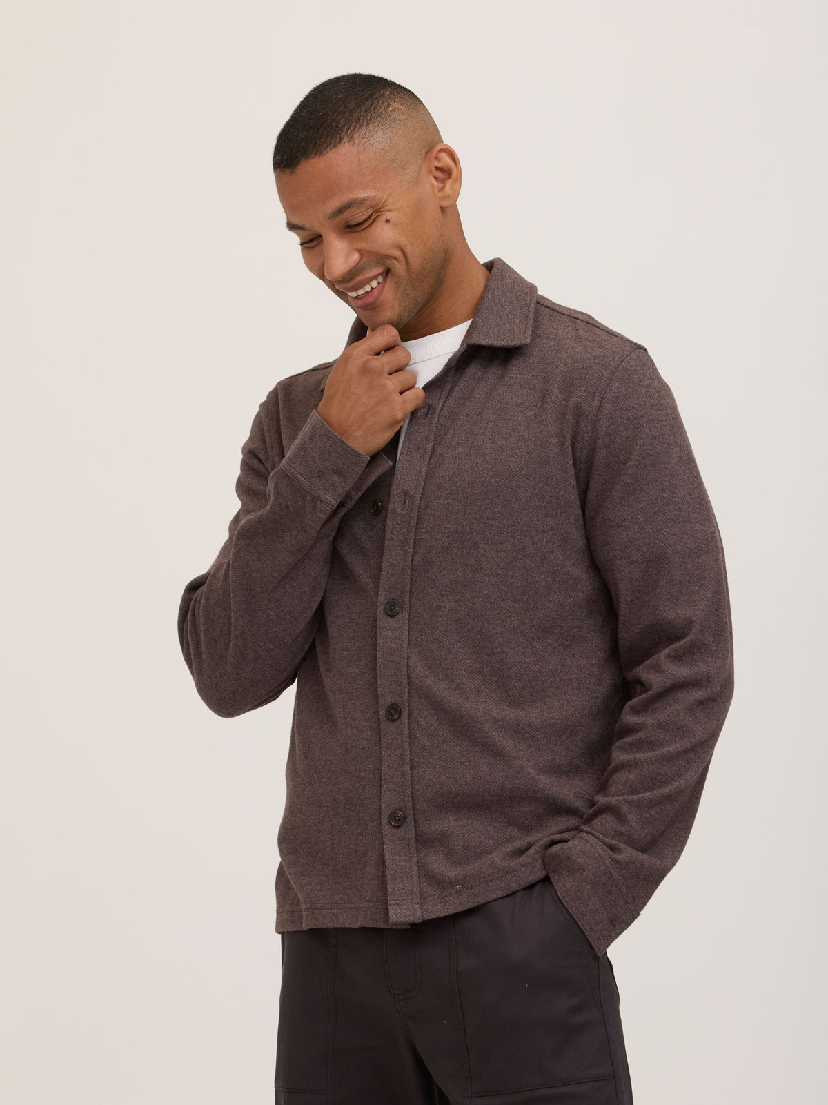 Carter Brushed Jacquard Button-Down Shirt