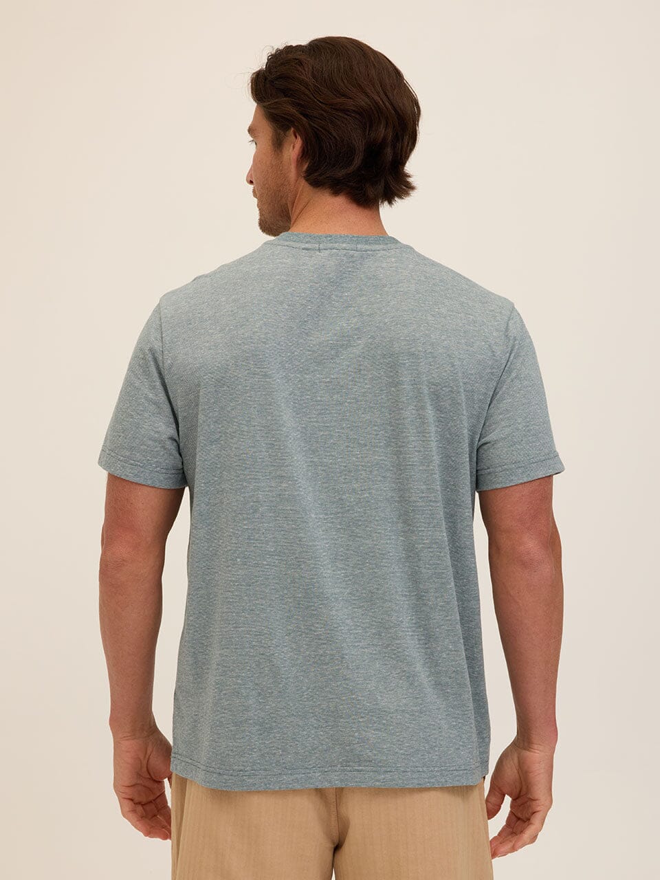 Carlos Light Fleck Jersey 3-Button Henley