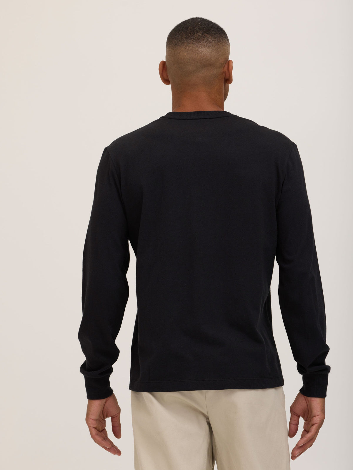 Doug Essential Jersey Long Sleeve 3-Button Henley