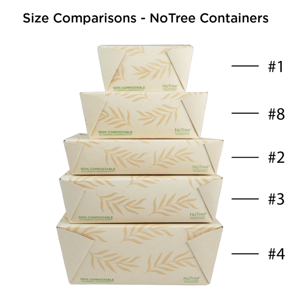 World Centric NoTree Paper #1 Take-Out Container, 26oz (QTY 450), SKU TO-NT-1