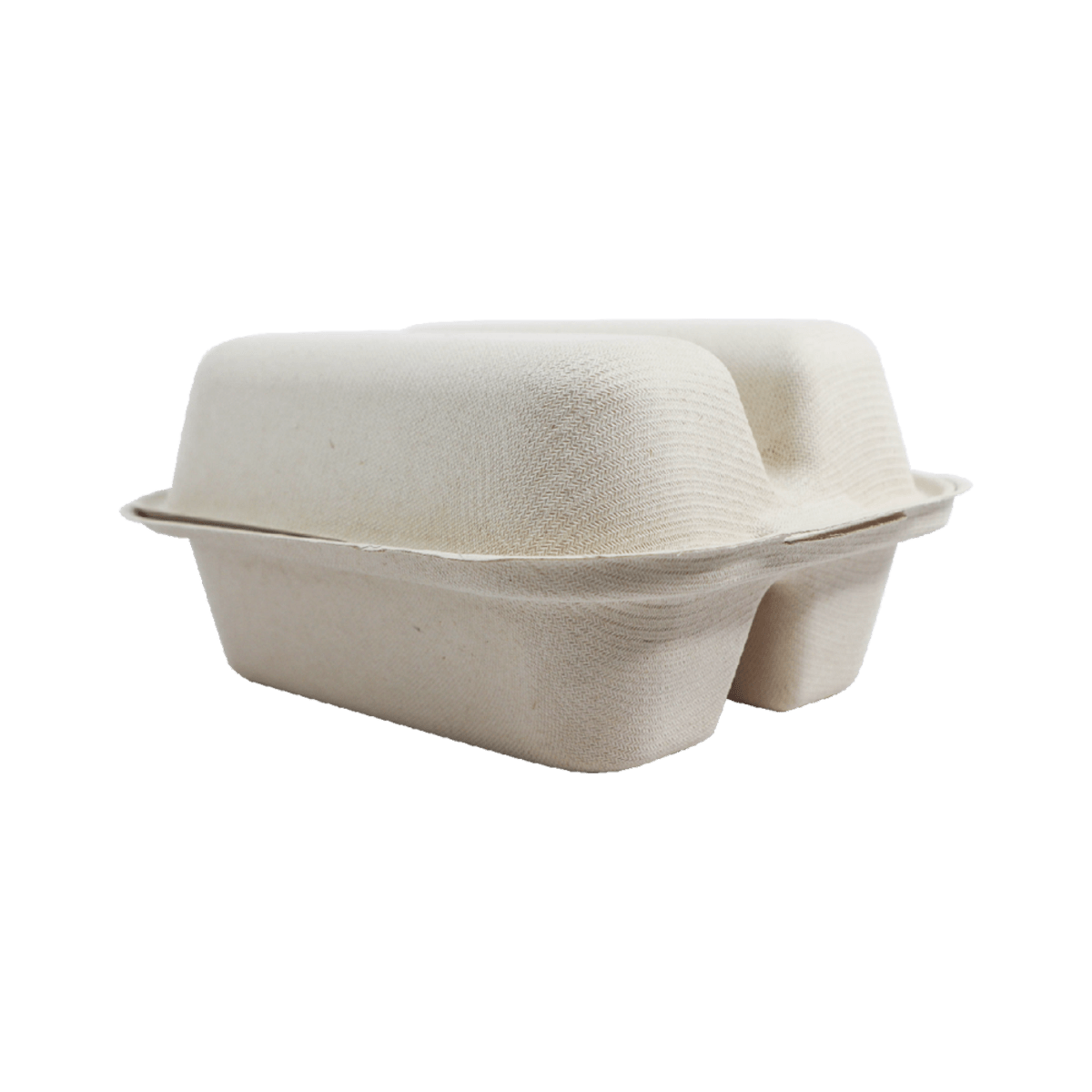 World Centric 8x5x3" Fiber Taco Box, 2-Compt (QTY:300)