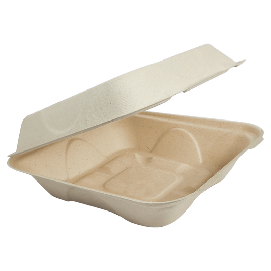 World Centric 8"x8"x3" Fiber Clamshell (QTY:300)