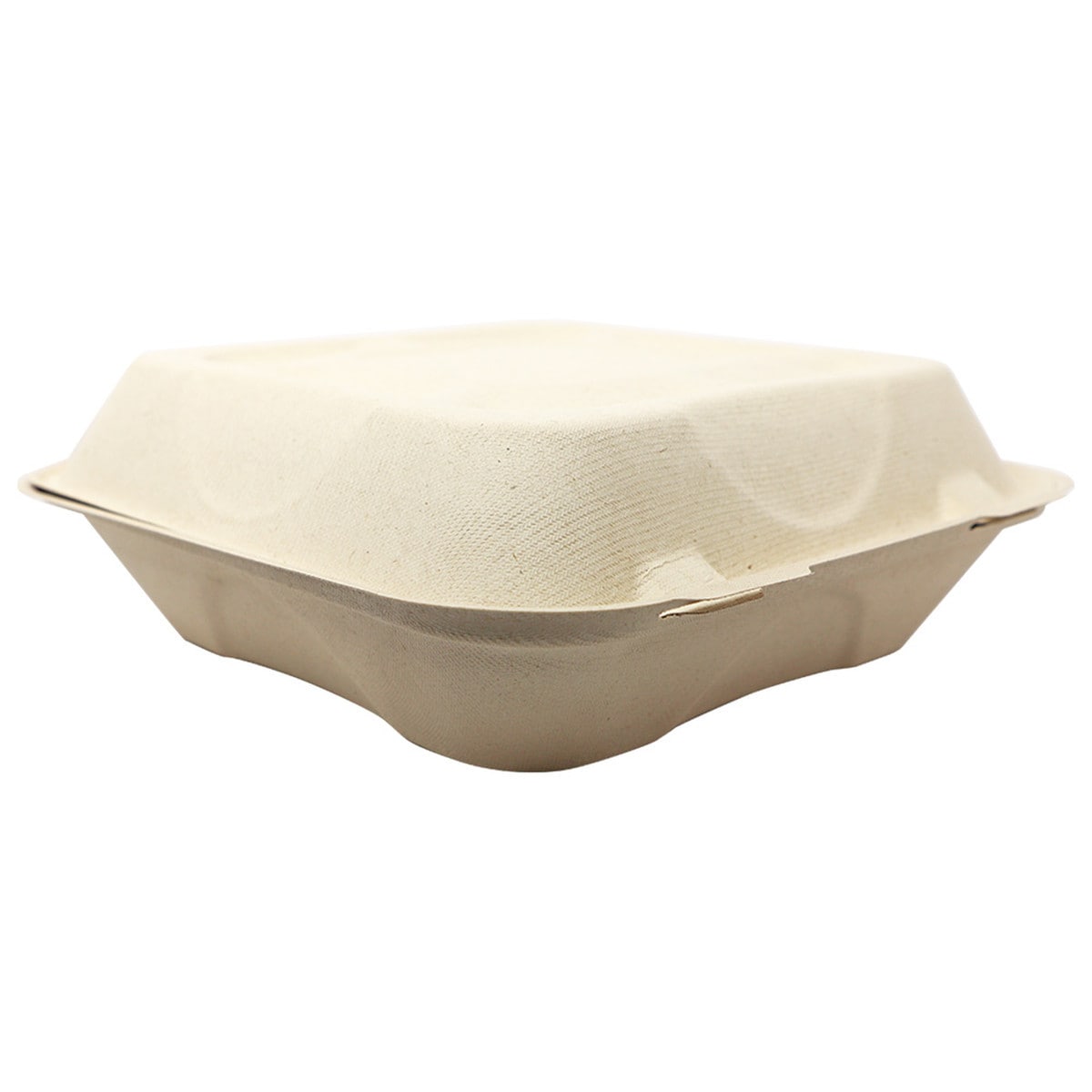 World Centric 8x8x3" Fiber Clamshell PLA Lined (QTY:300)