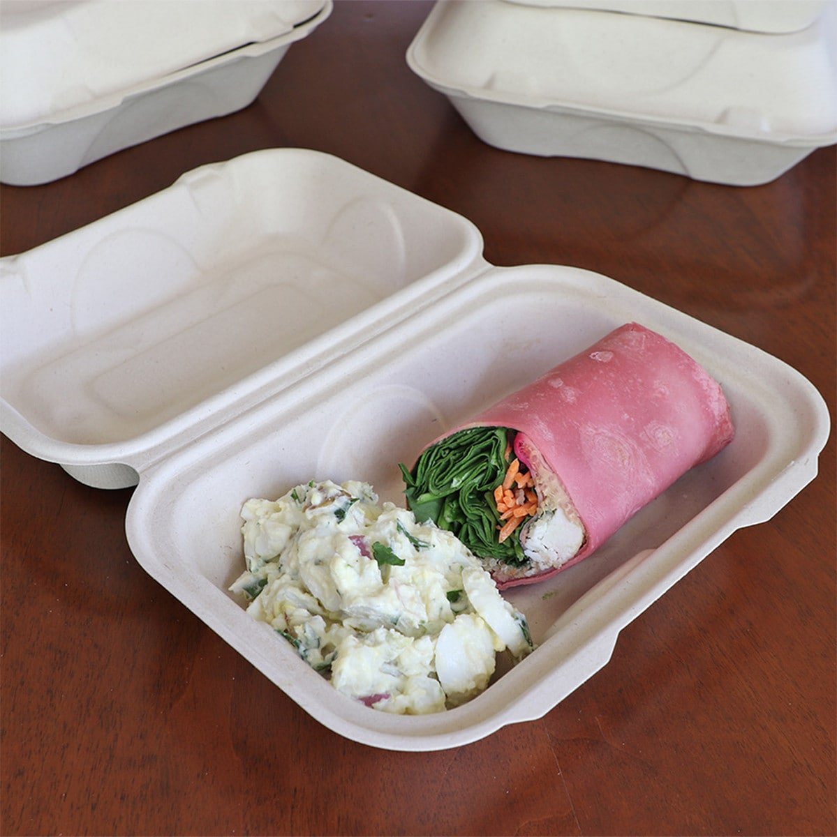 World Centric 9x6x3" Fiber Hoagie Box (QTY:500)