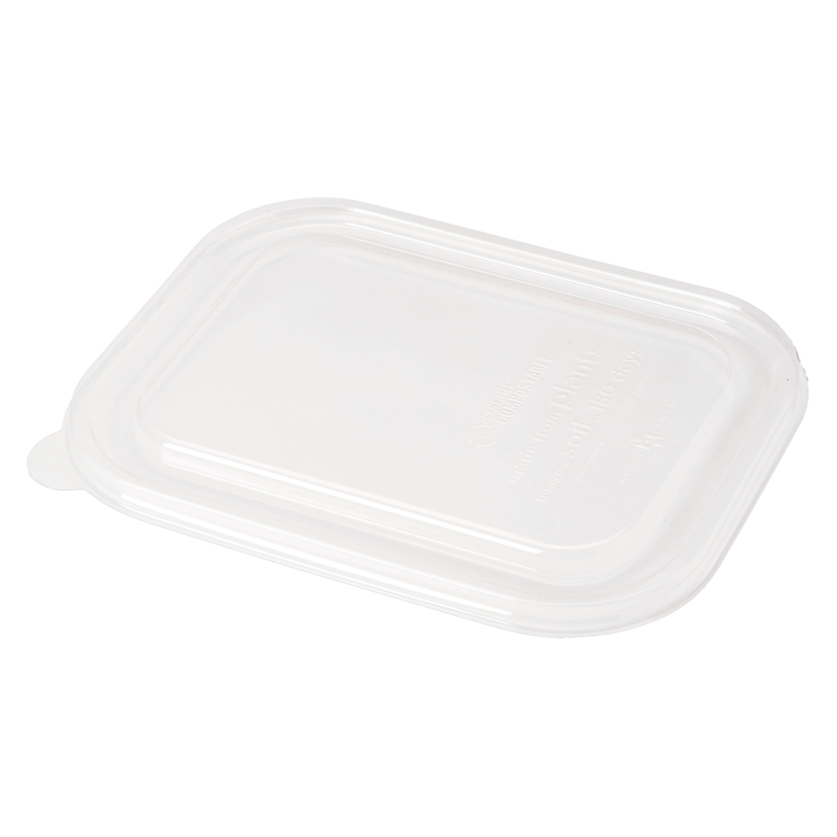 World Centric LID PLA - Fits TR-SC-U8, TR-SC-U8L-LF Fiber Containers, Clear (QTY:400)