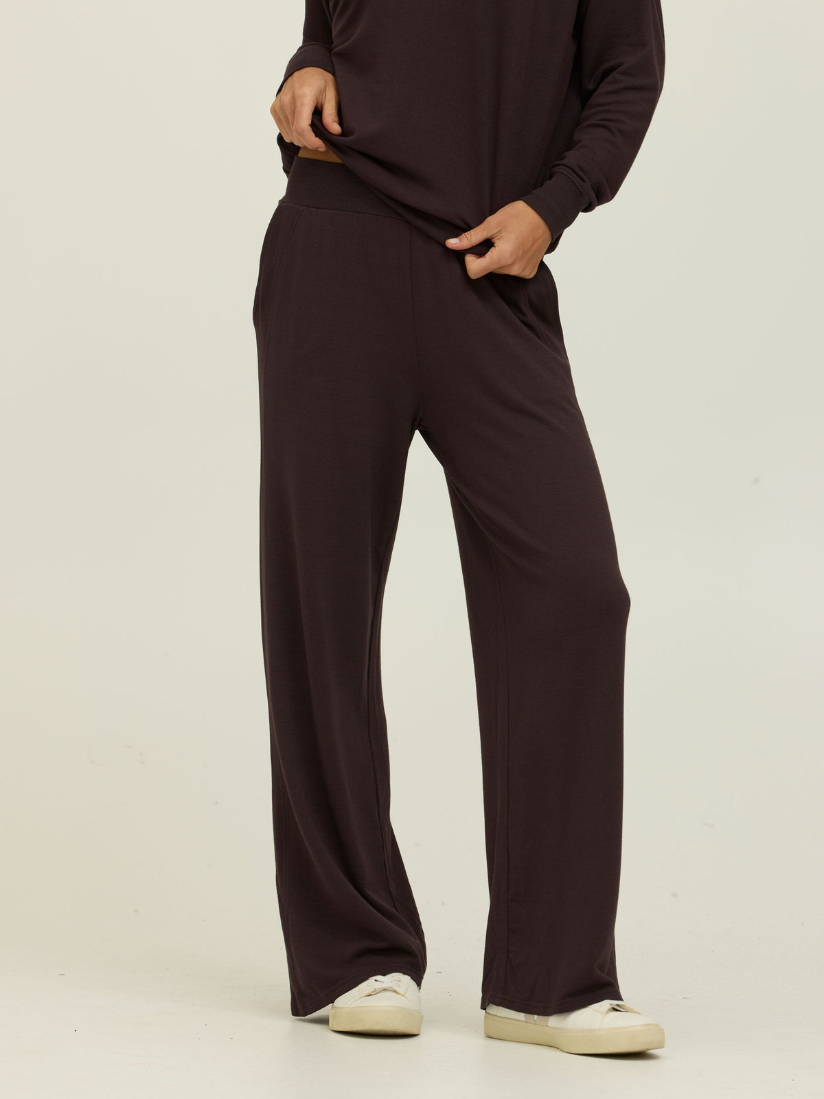 Esmeralda Feather Fleece Wide Leg Pant