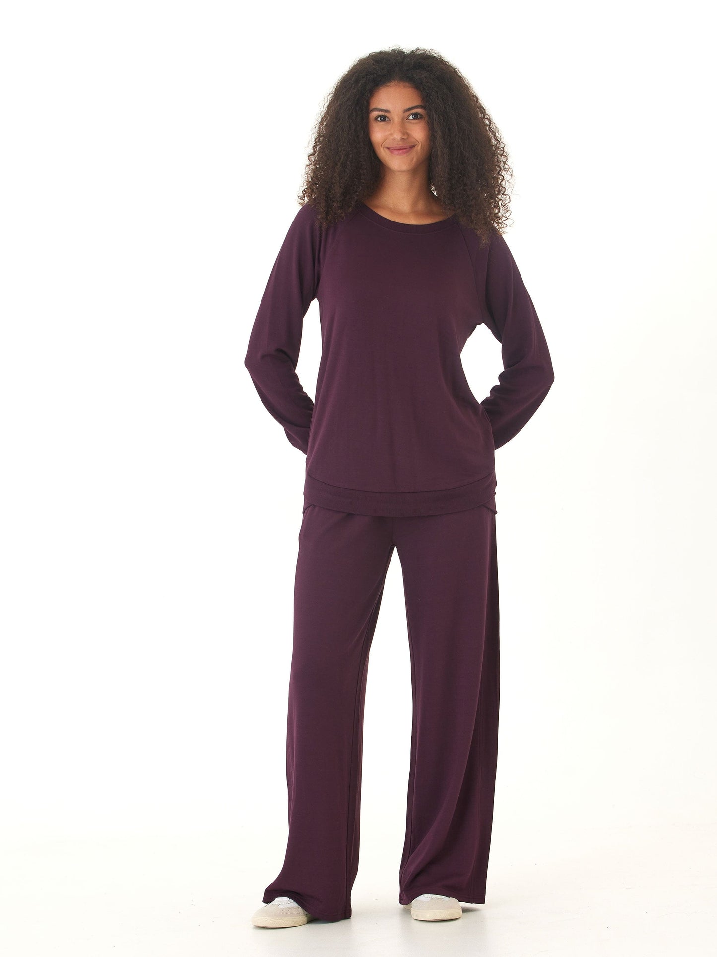 Esmeralda Feather Fleece Wide Leg Pant