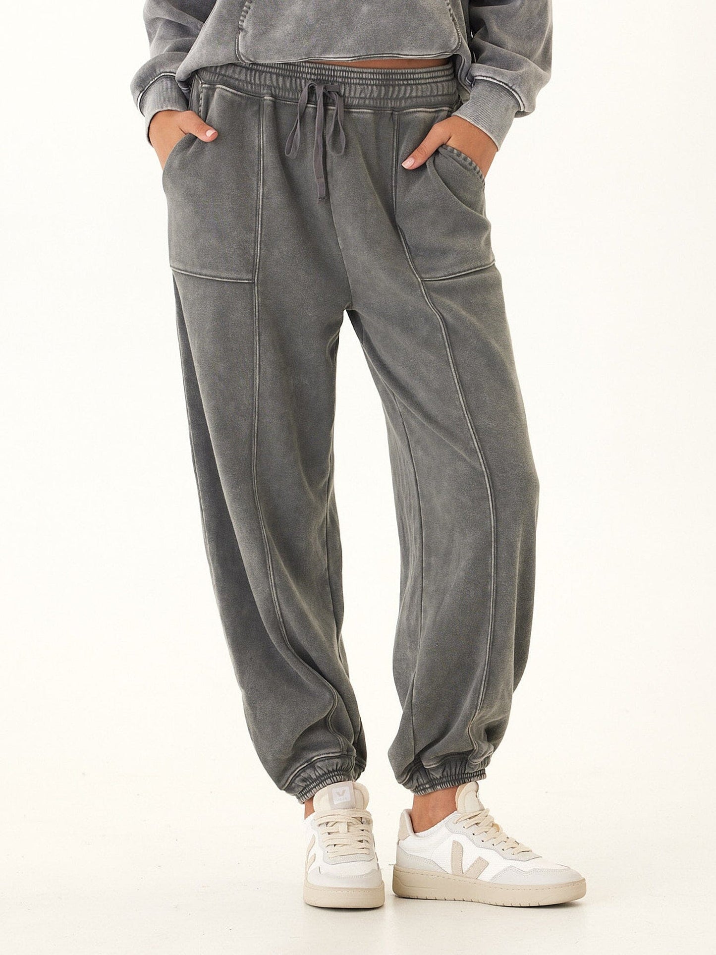 Lottie Mineral Wash CVC Fleece Jogger