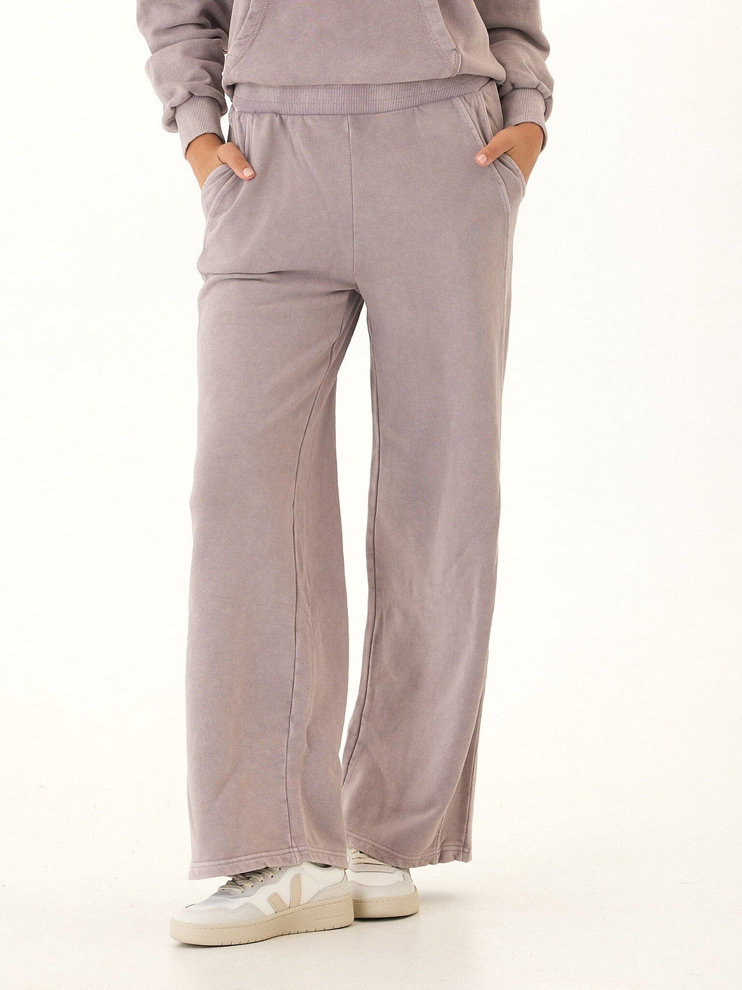 Esmeralda Mineral Wash Cotton Terry Wide Leg Pant