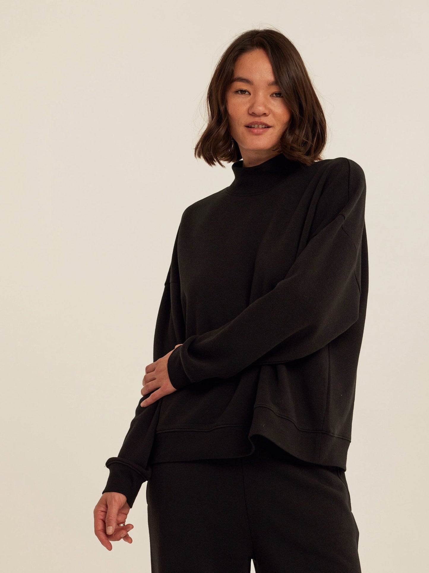 Karlie Triblend Fleece Mock Neck Pullover