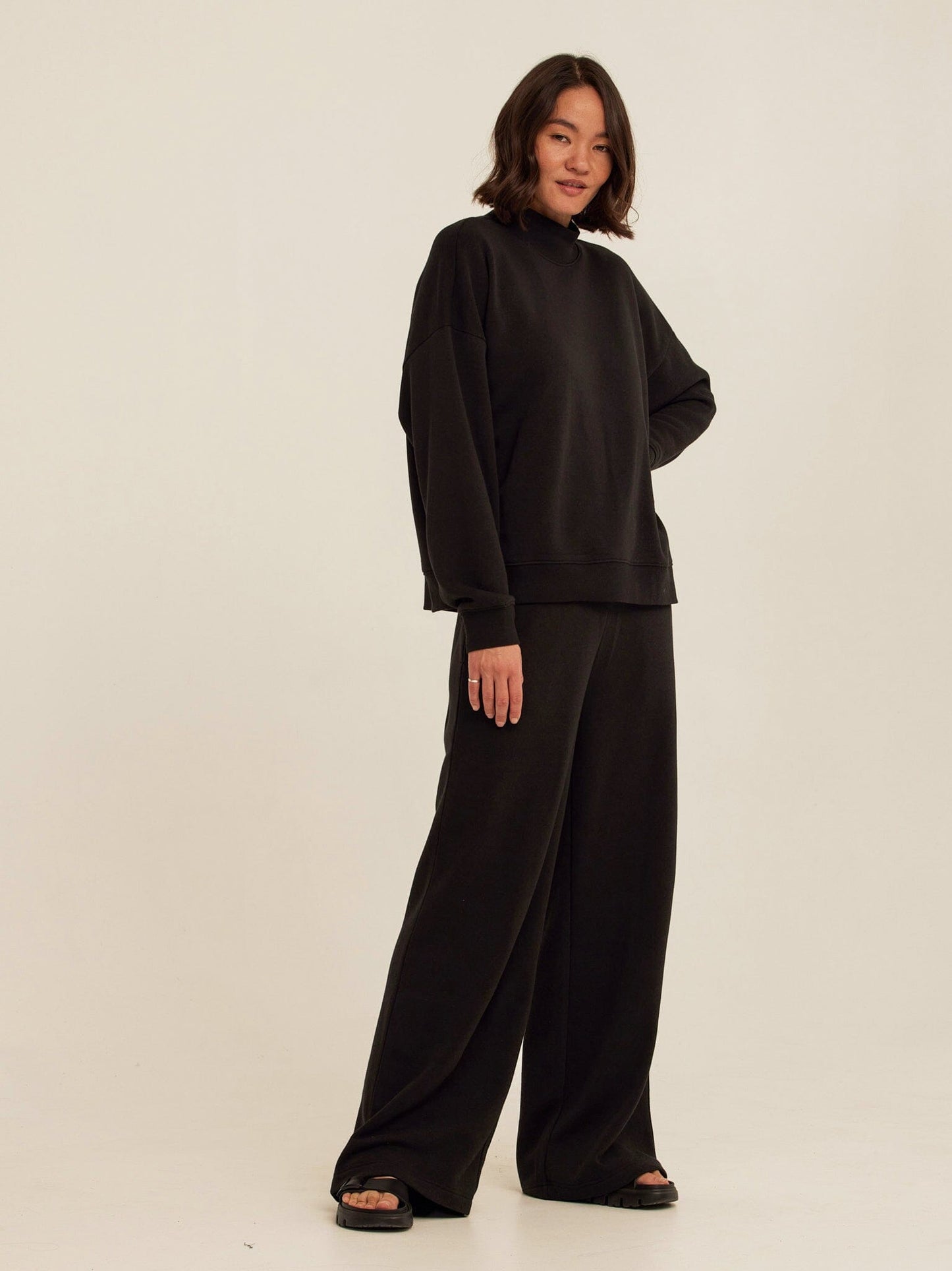 Karlie Triblend Fleece Mock Neck Pullover