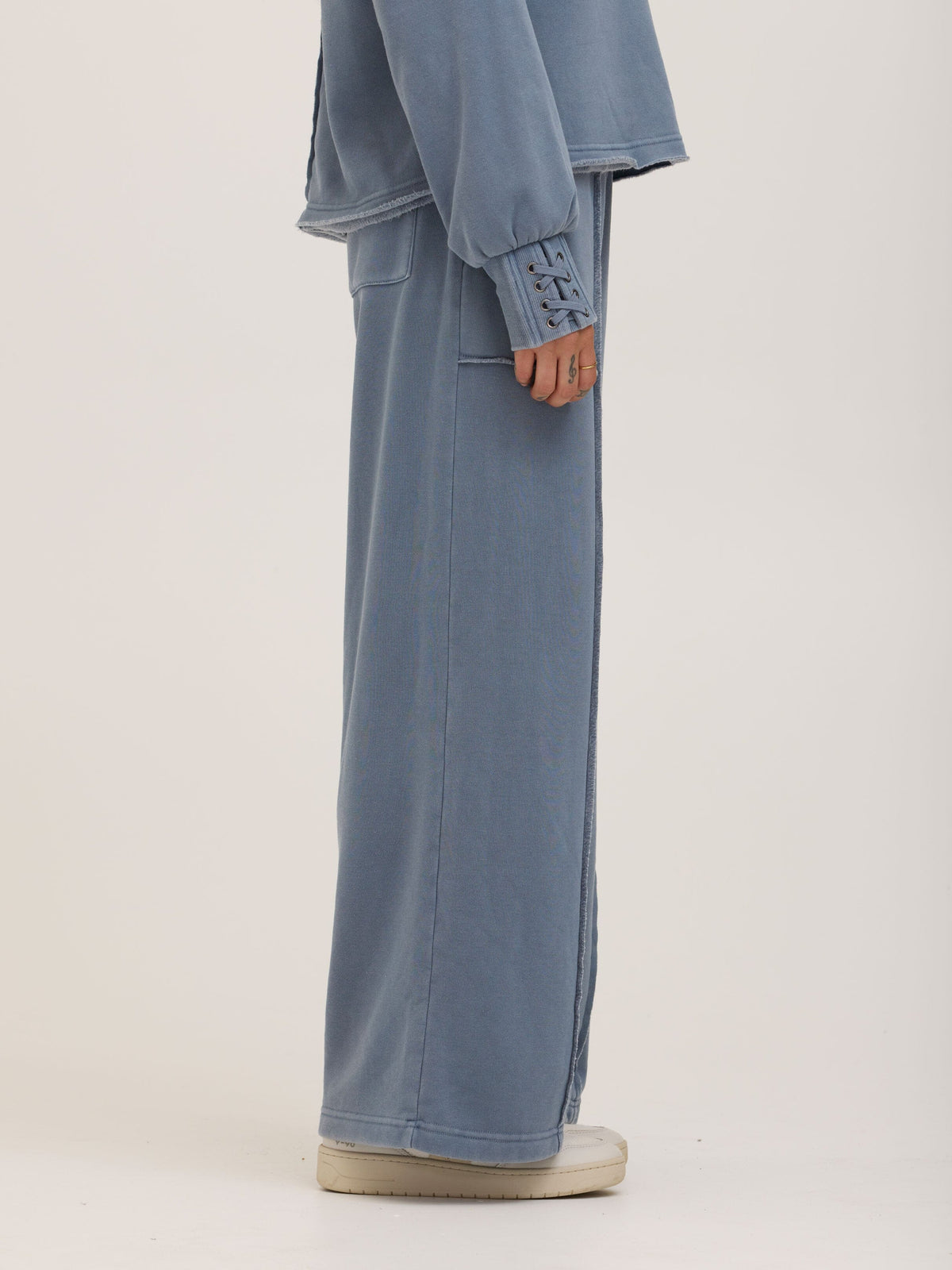 Sigourney Mineral Wash Fleece Wide Leg Pant