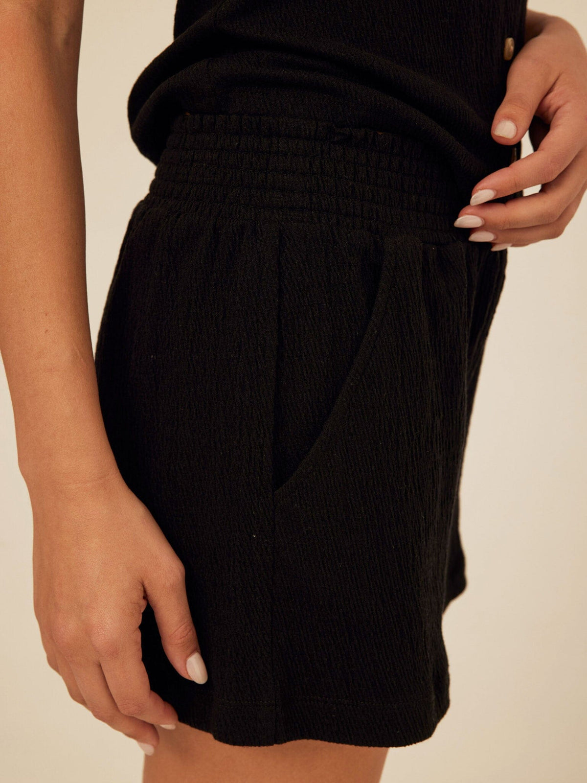 Gwyneth Smocked Jersey Short