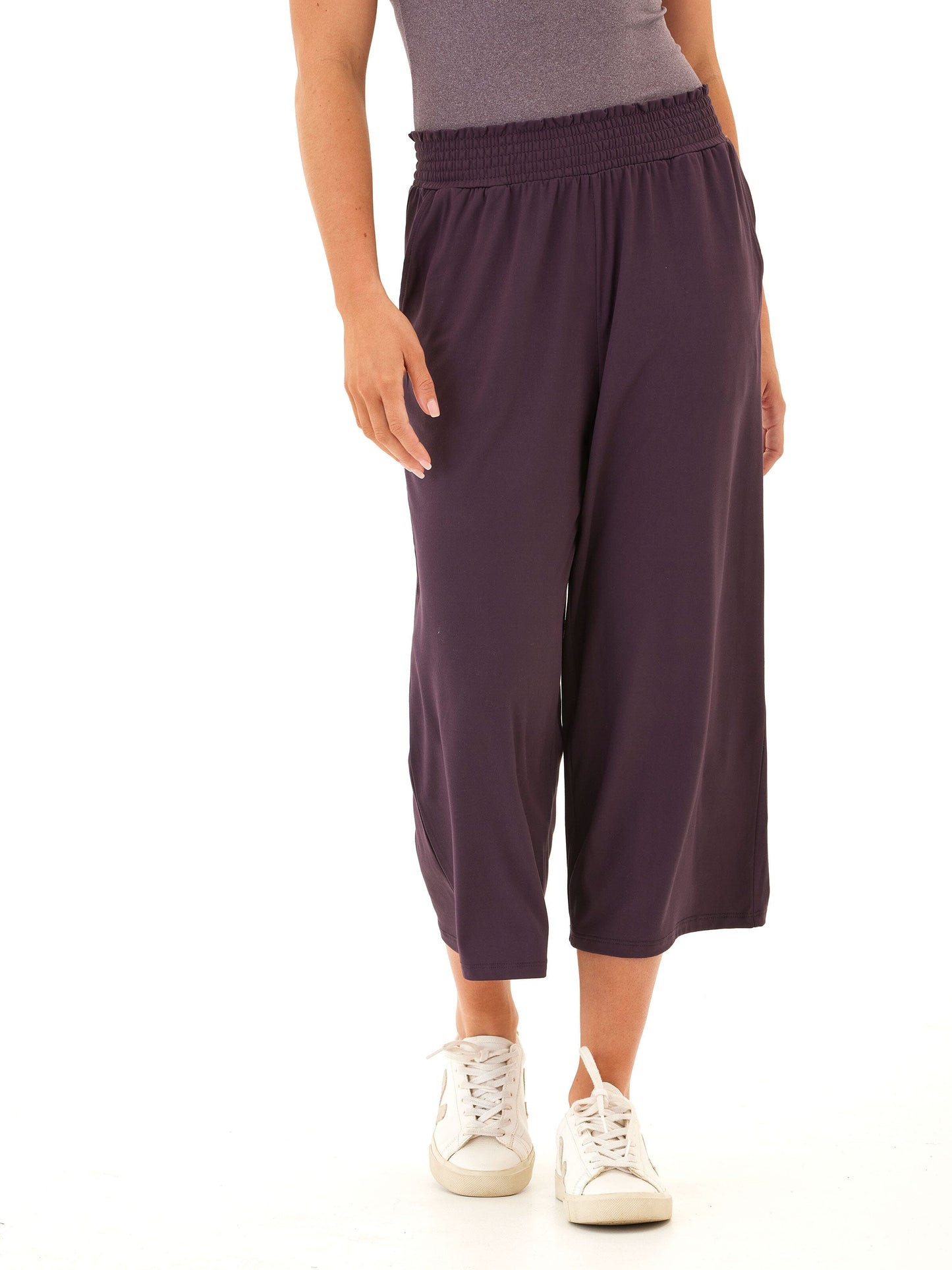 Giselle Luxe Jersey Wide Leg Capri Pant