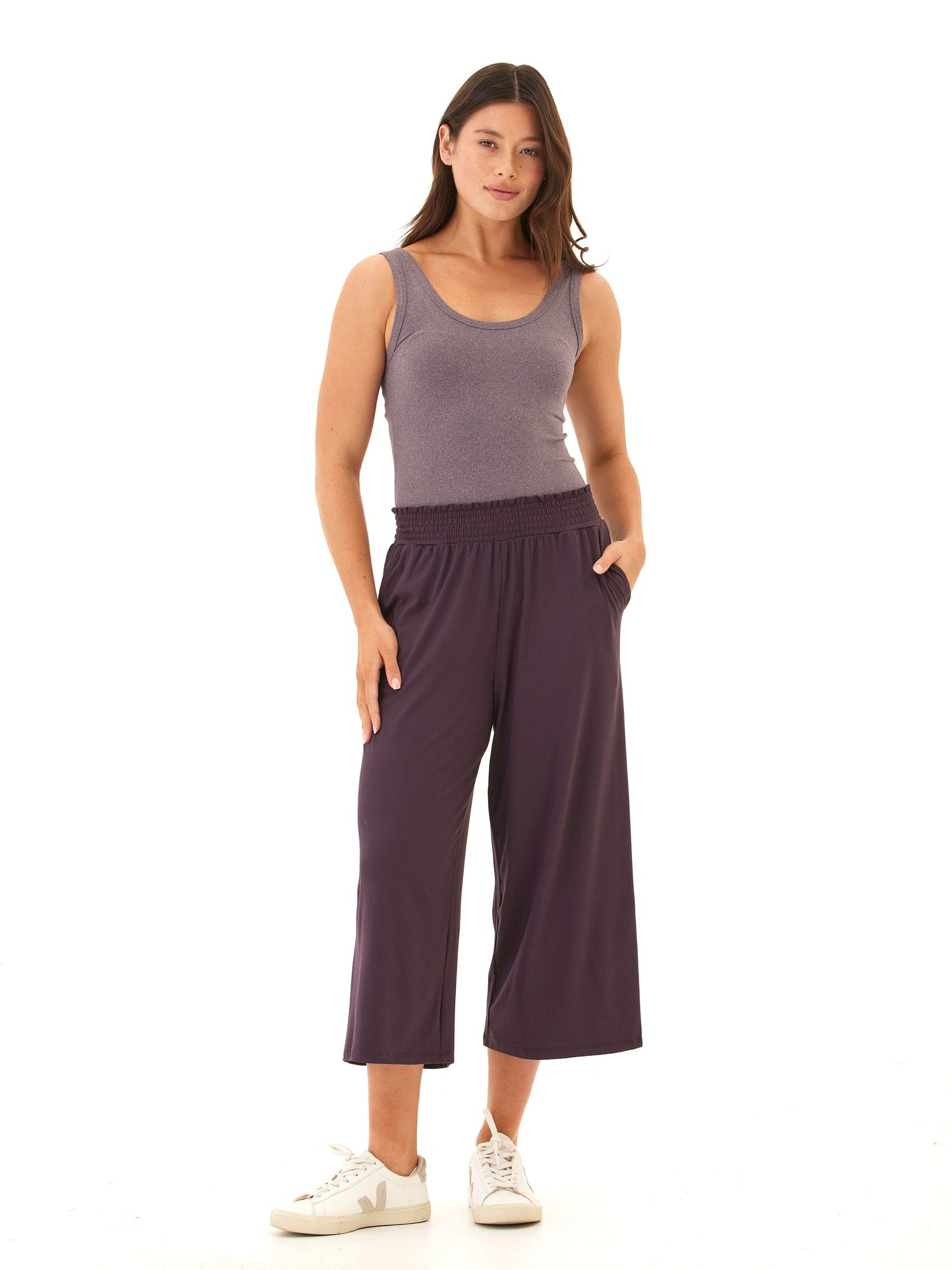 Giselle Luxe Jersey Wide Leg Capri Pant