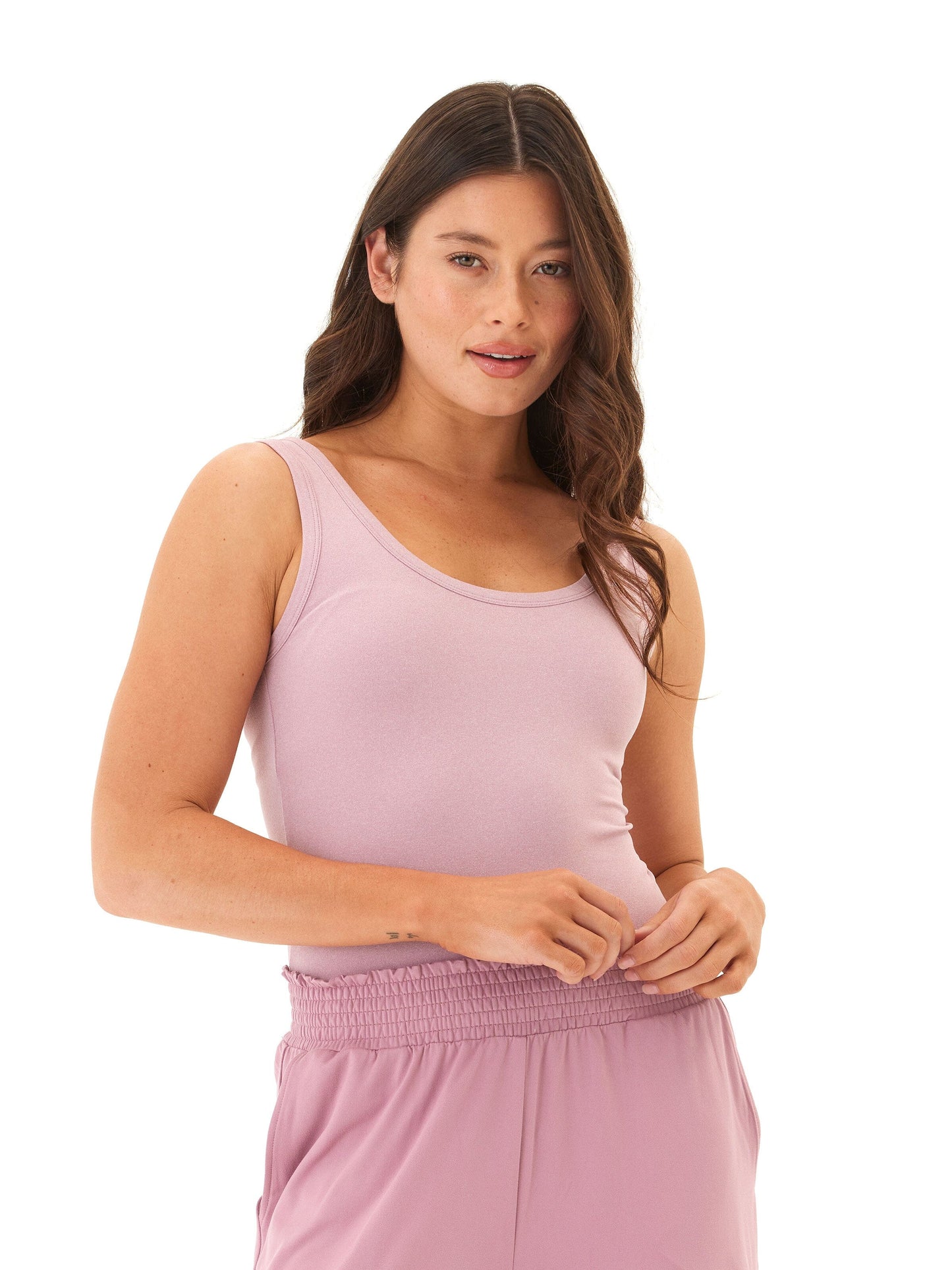 Mirabel Luxe Jersey Fitted Crop Tank