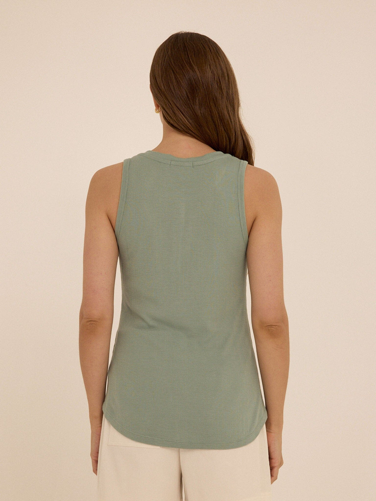 Akia Feather Rib Henley Tank