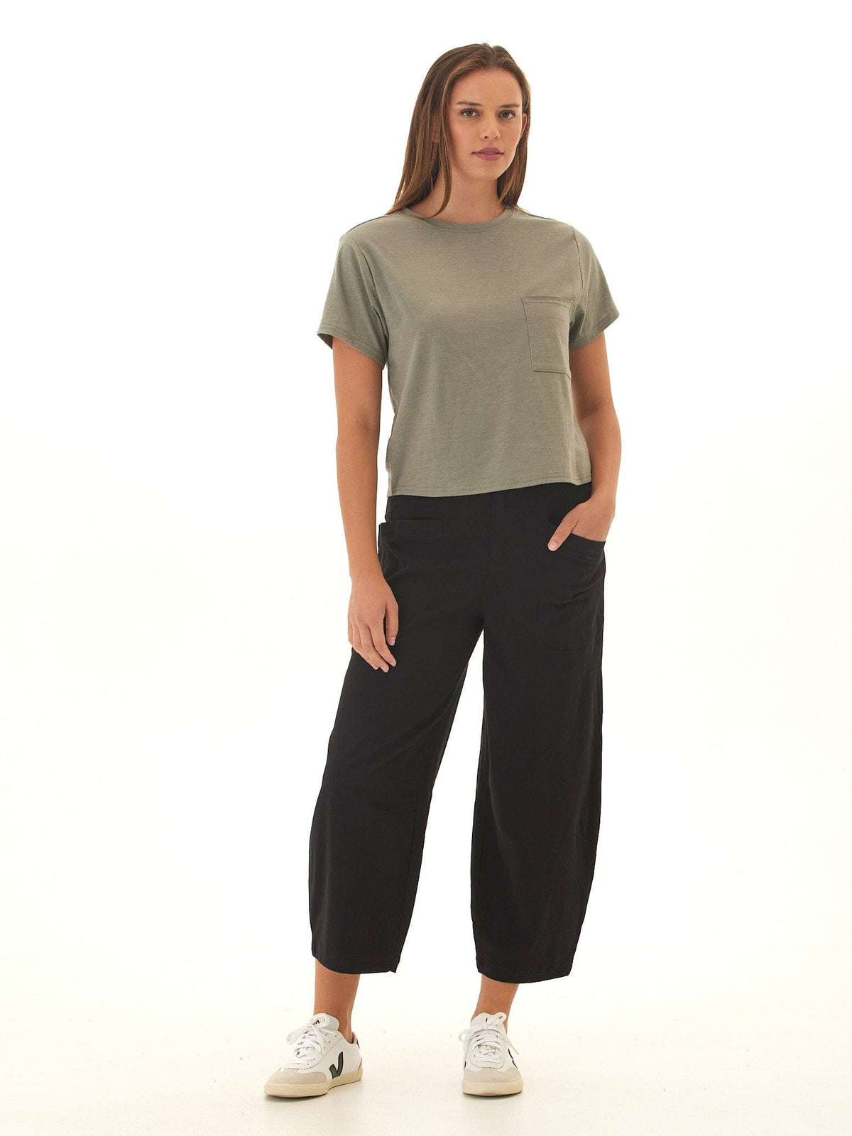 Lauren Stretch Twill Pleated Barrel Pant