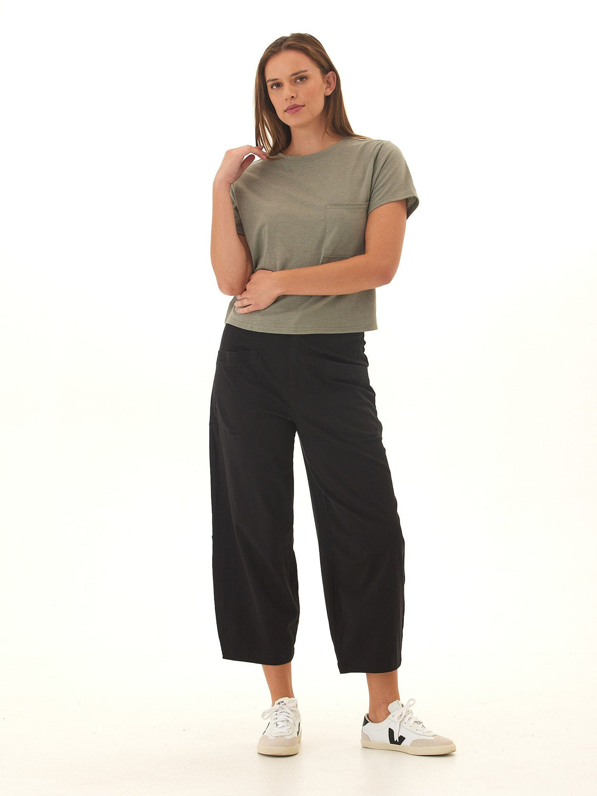 Lauren Stretch Twill Pleated Barrel Pant