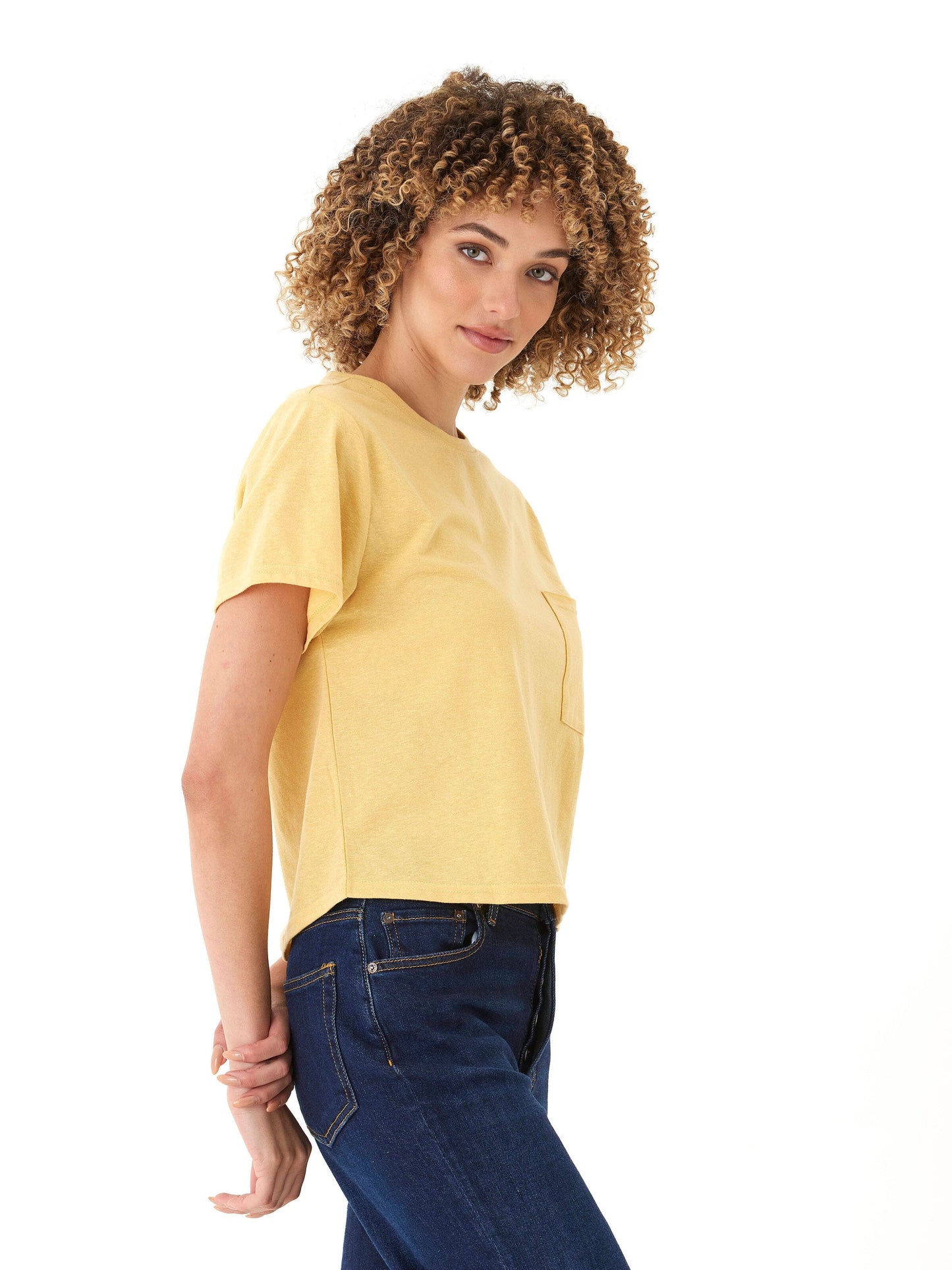 Shelbie Triblend Jersey Pocket Tee