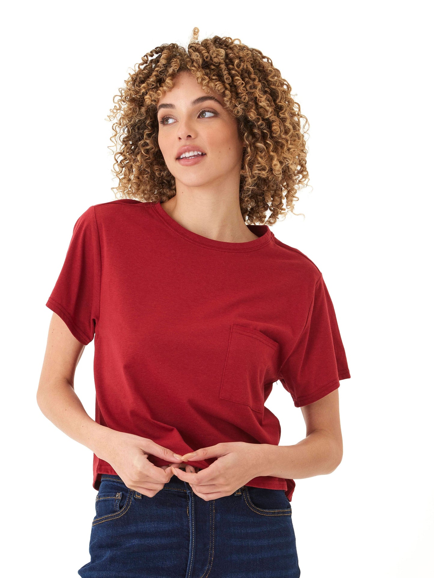Shelbie Triblend Jersey Pocket Tee