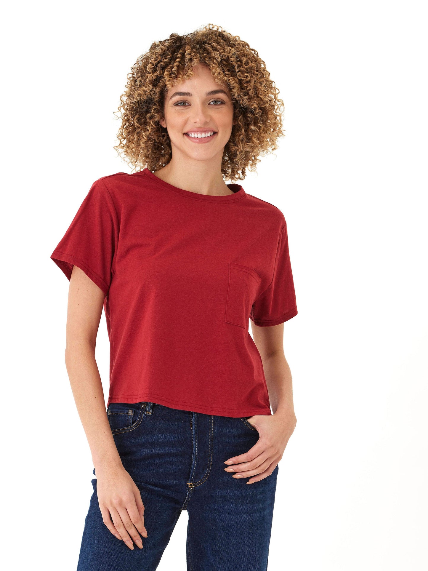 Shelbie Triblend Jersey Pocket Tee