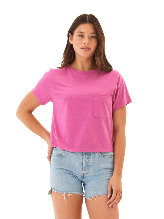 Shelbie Triblend Jersey Pocket Tee