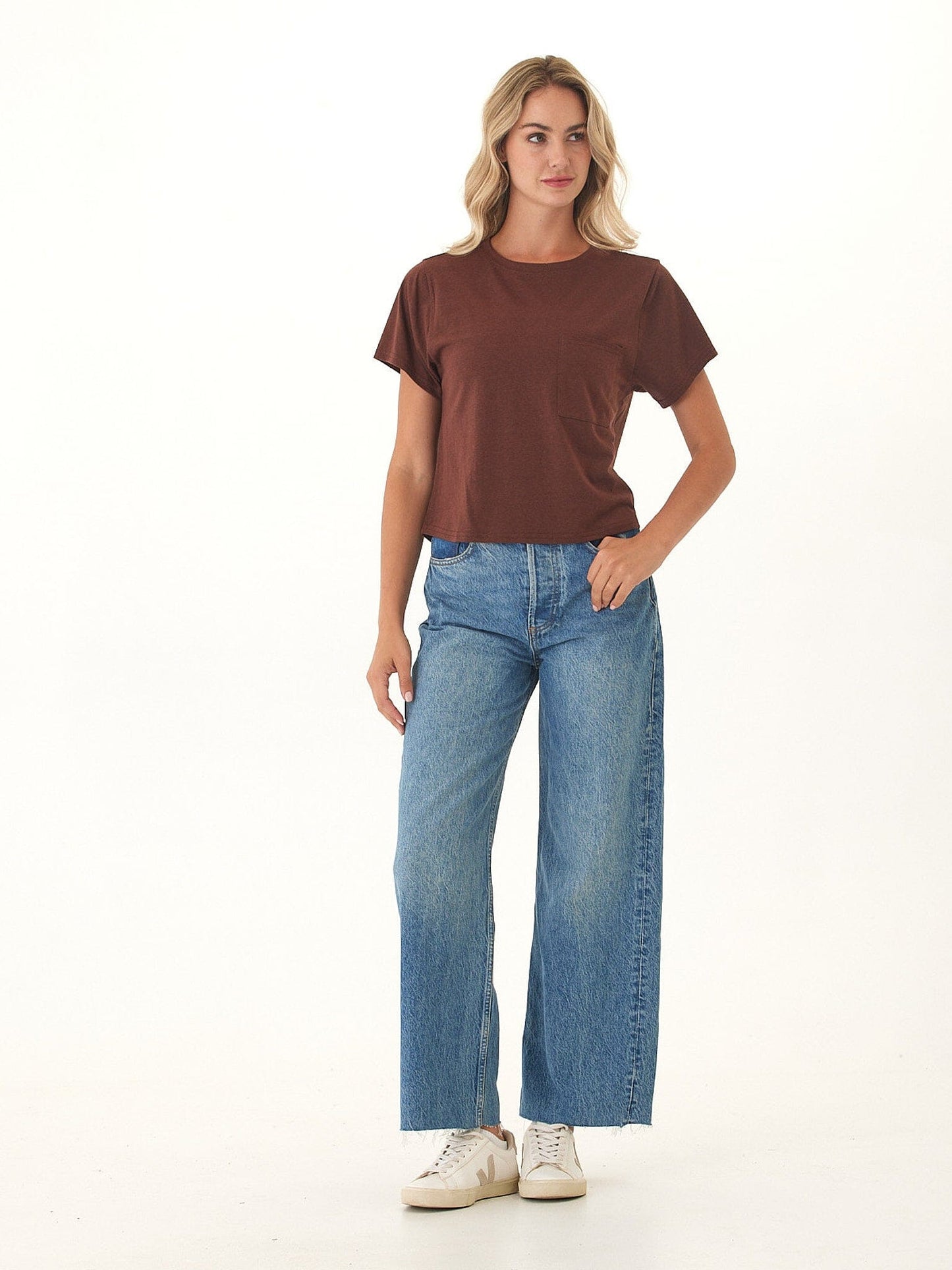 Shelbie Triblend Jersey Pocket Tee