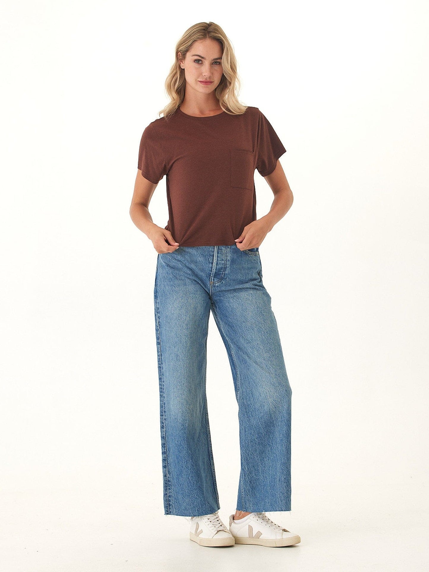 Shelbie Triblend Jersey Pocket Tee