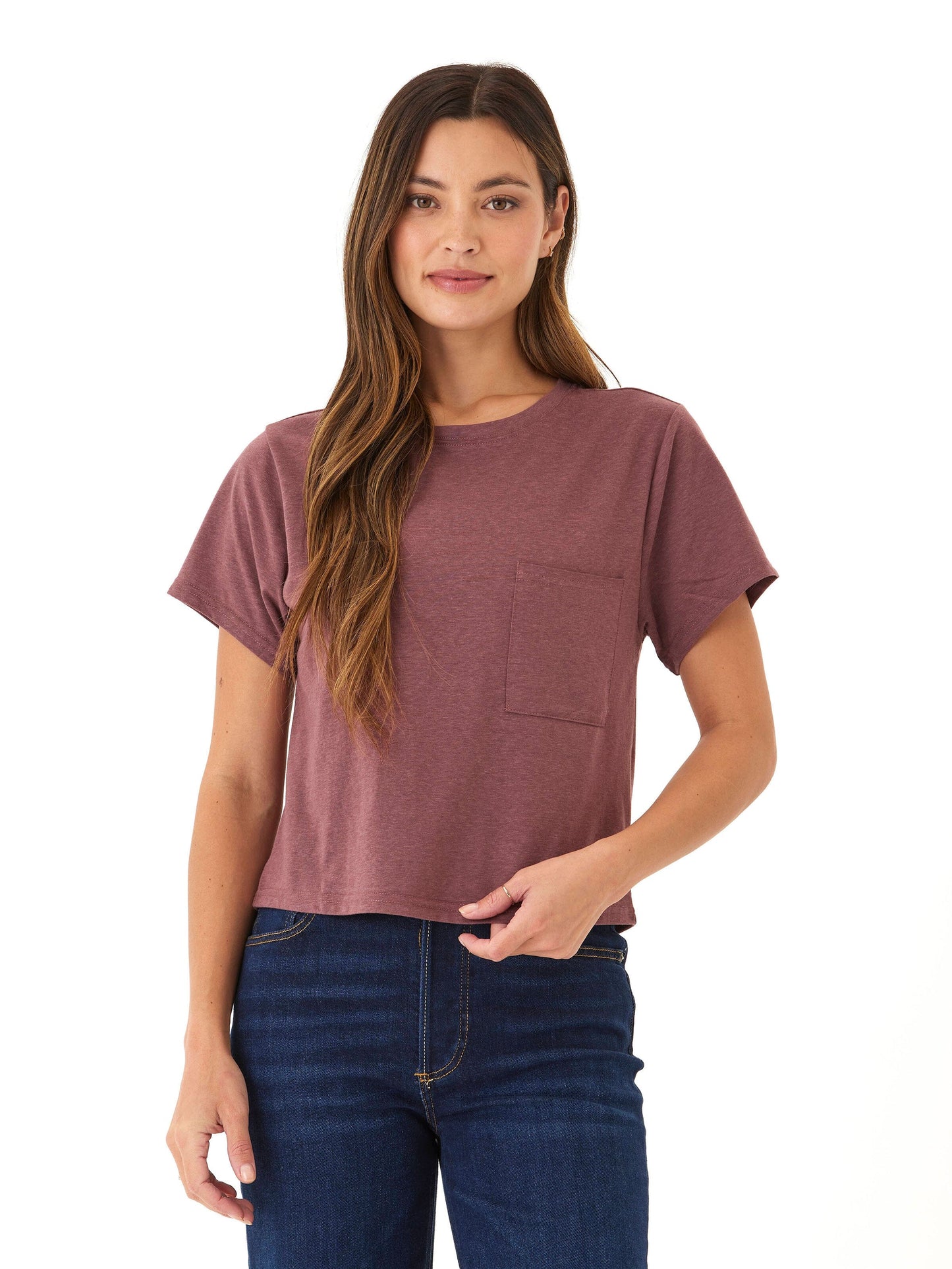 Shelbie Triblend Jersey Pocket Tee