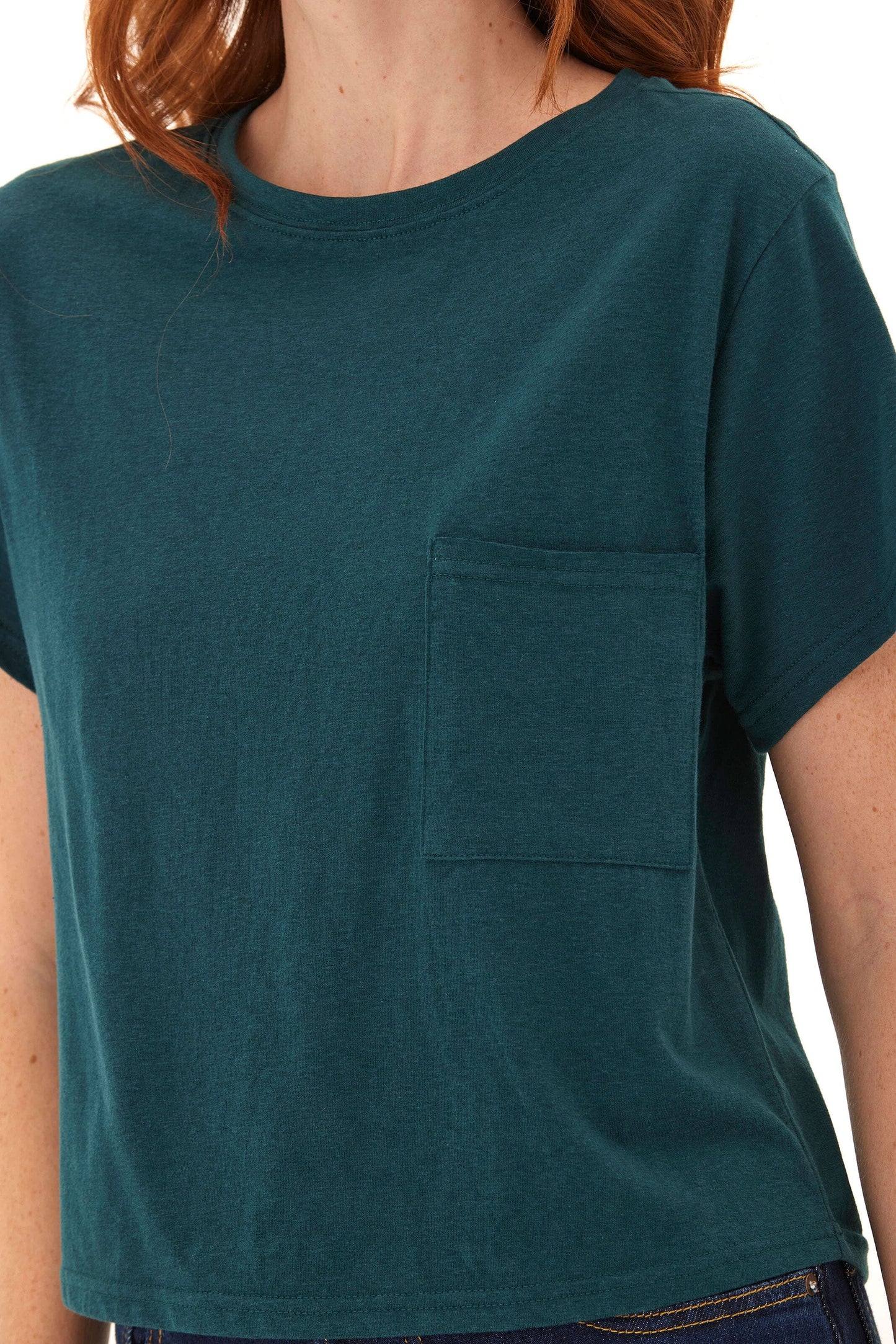 Shelbie Triblend Jersey Pocket Tee