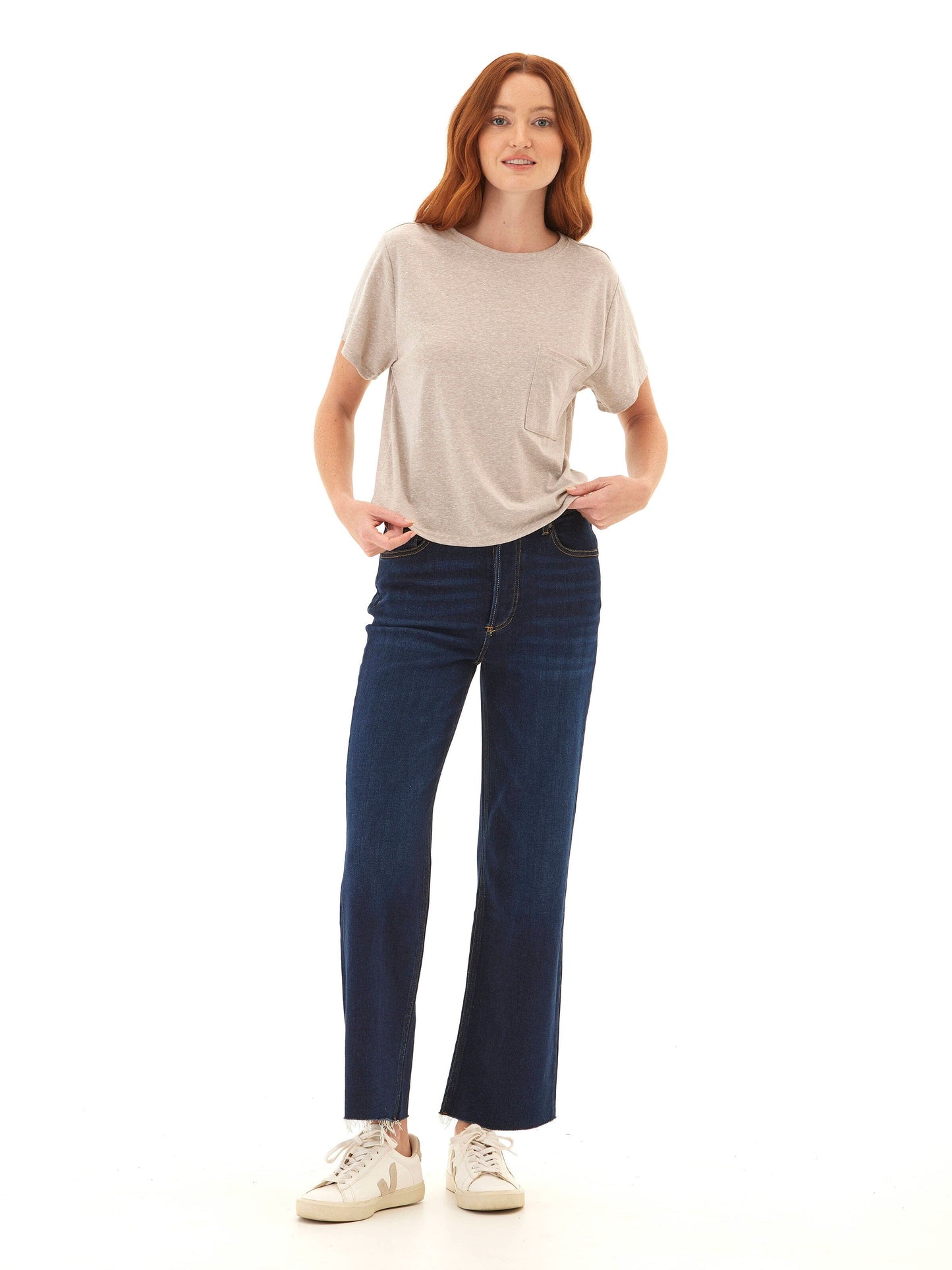 Shelbie Triblend Jersey Pocket Tee