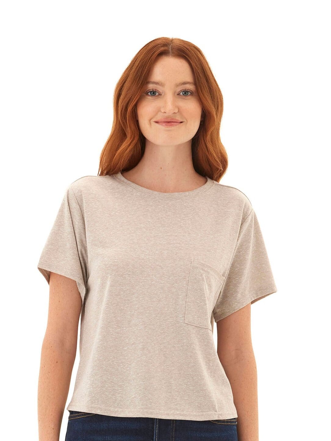 Shelbie Triblend Jersey Pocket Tee