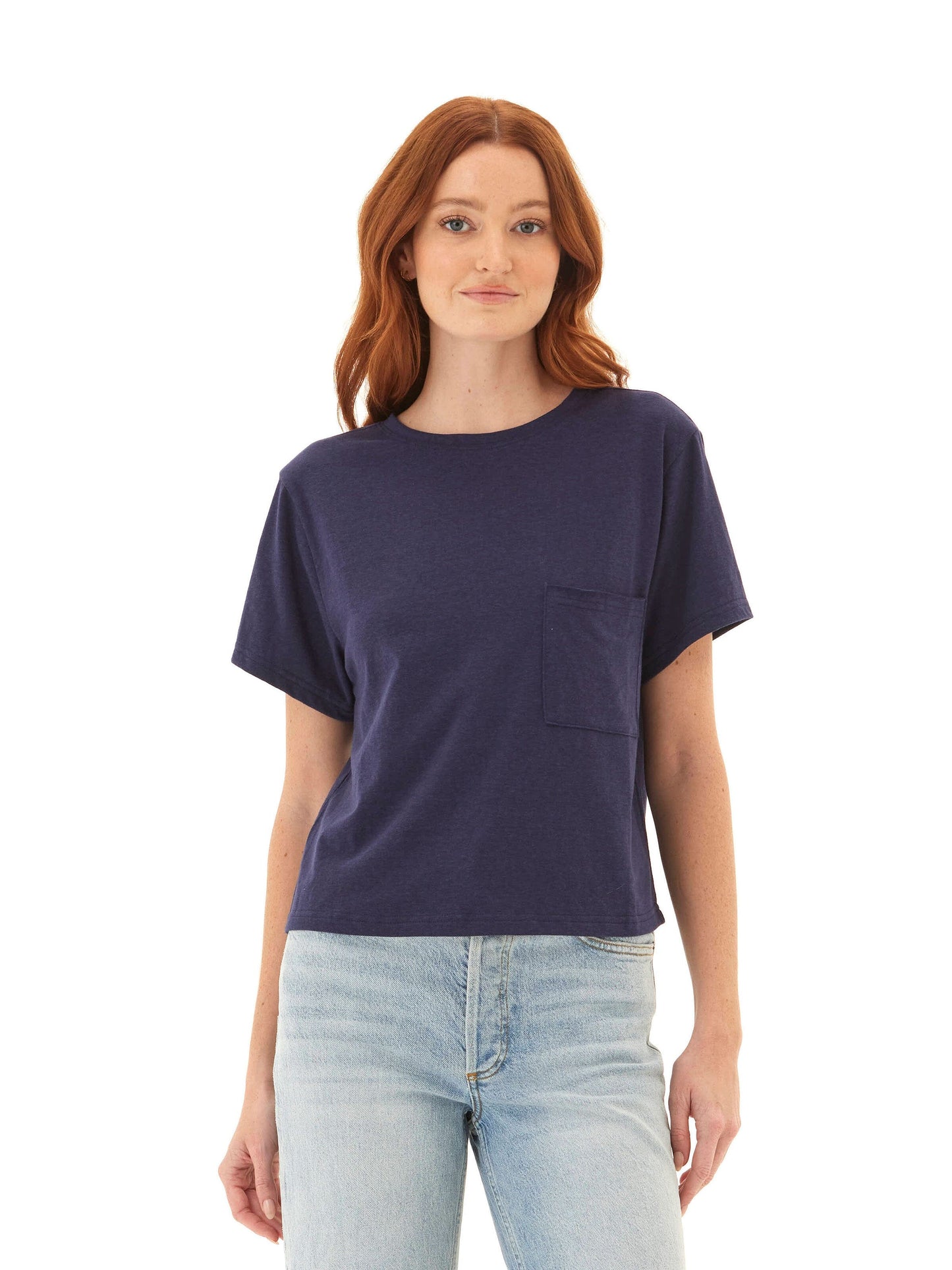 Shelbie Triblend Jersey Pocket Tee