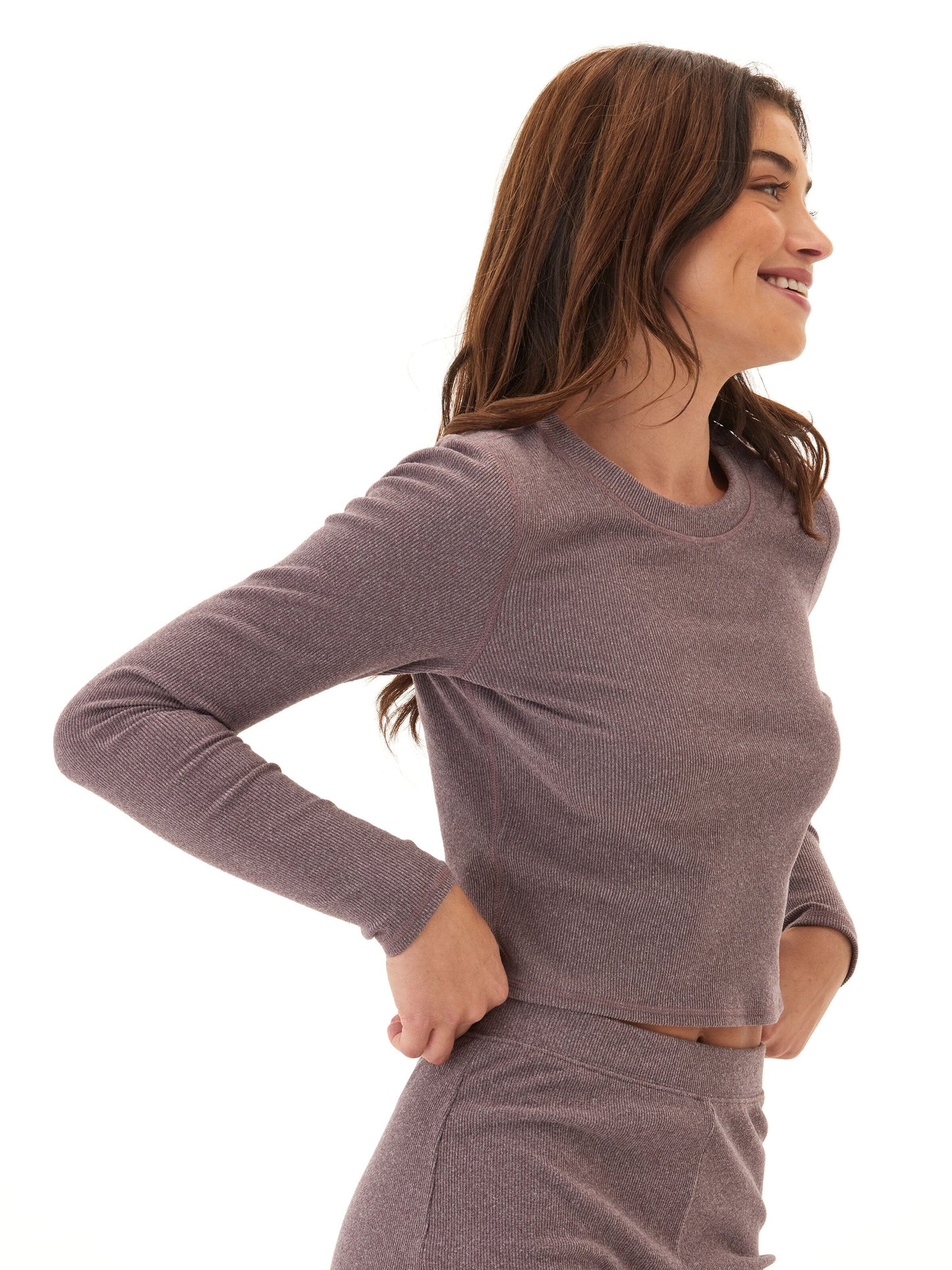 Pramila Brushed Performance Rib Long Sleeve Top