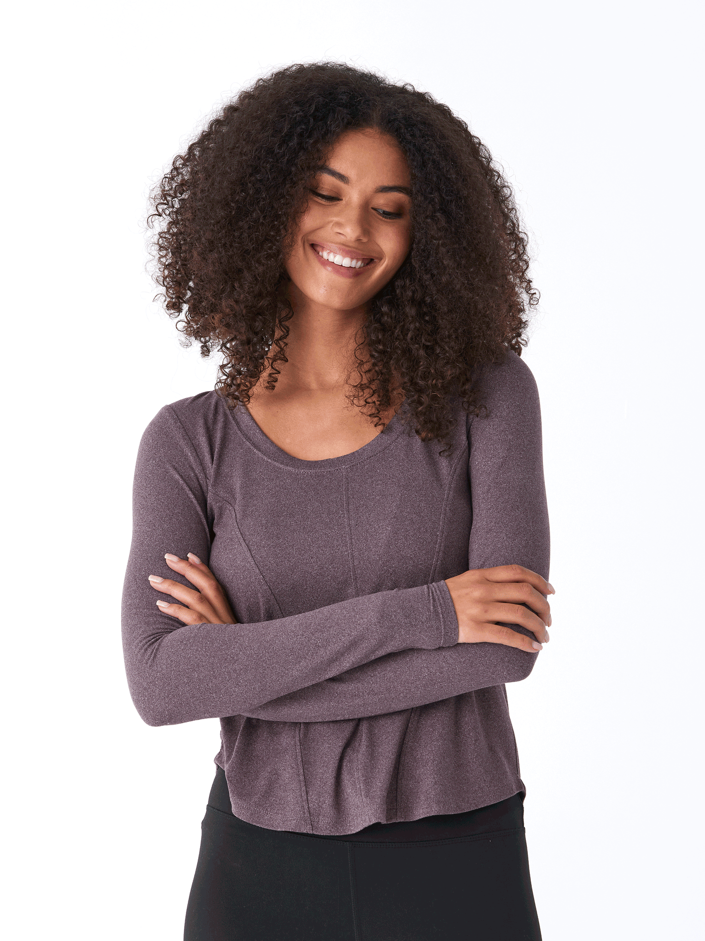 Kellie Heather Luxe Jersey Seam Detail Top