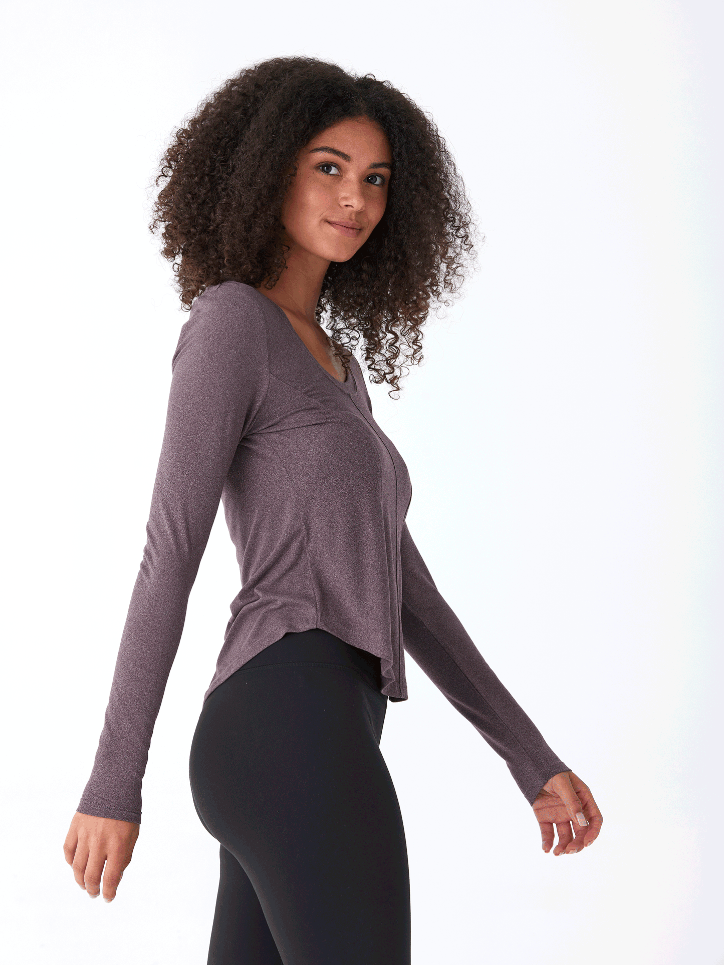 Kellie Heather Luxe Jersey Seam Detail Top