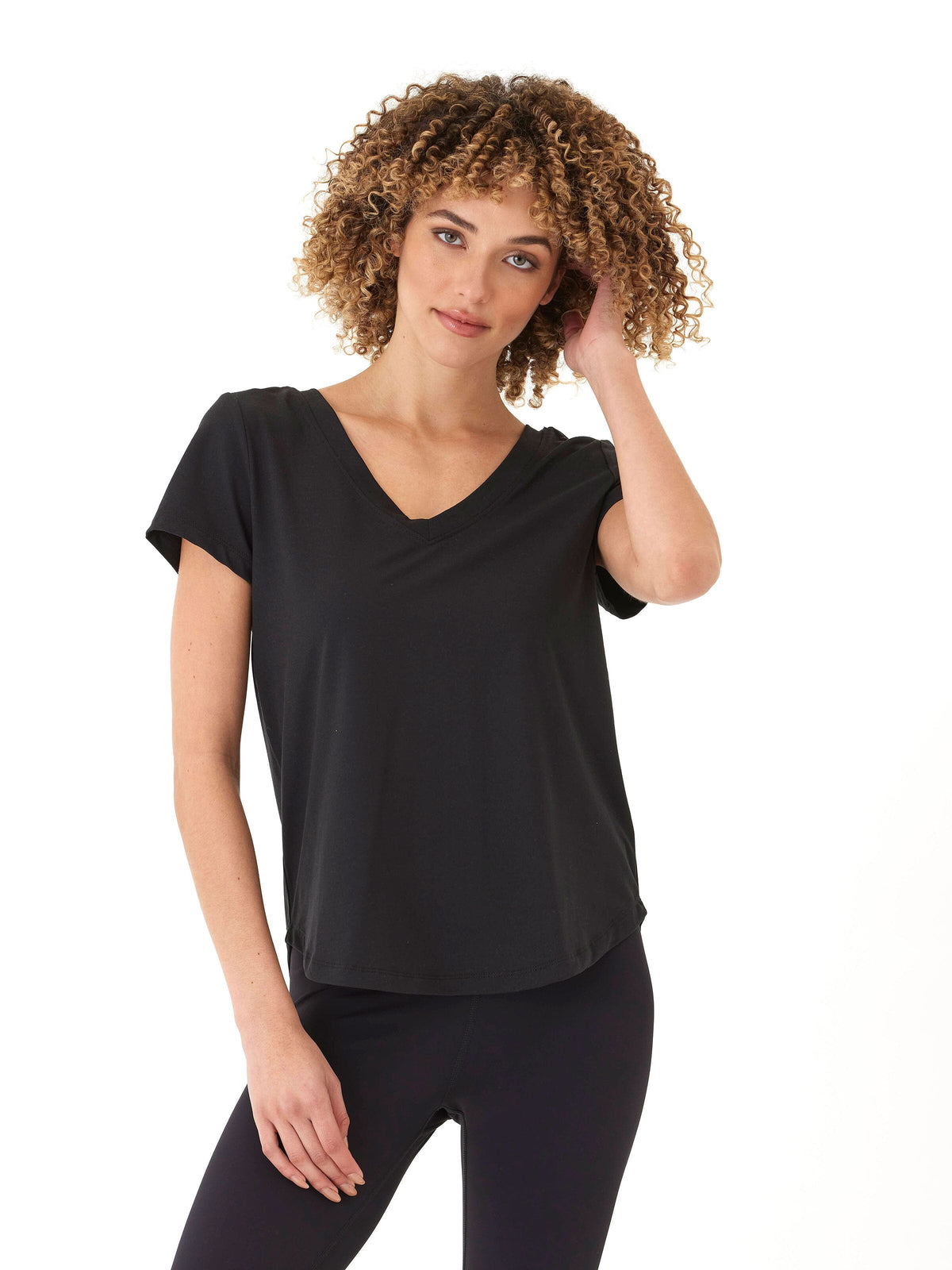 Kristie Criss Cross Luxe Jersey Tee