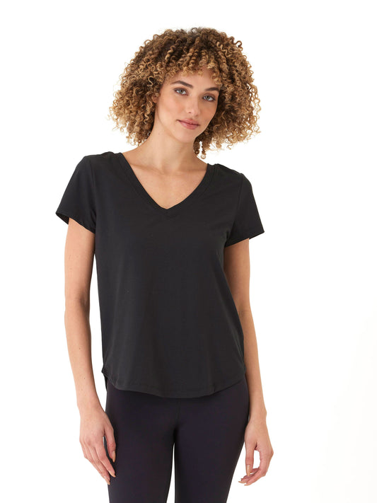 Kristie Criss Cross Luxe Jersey Tee