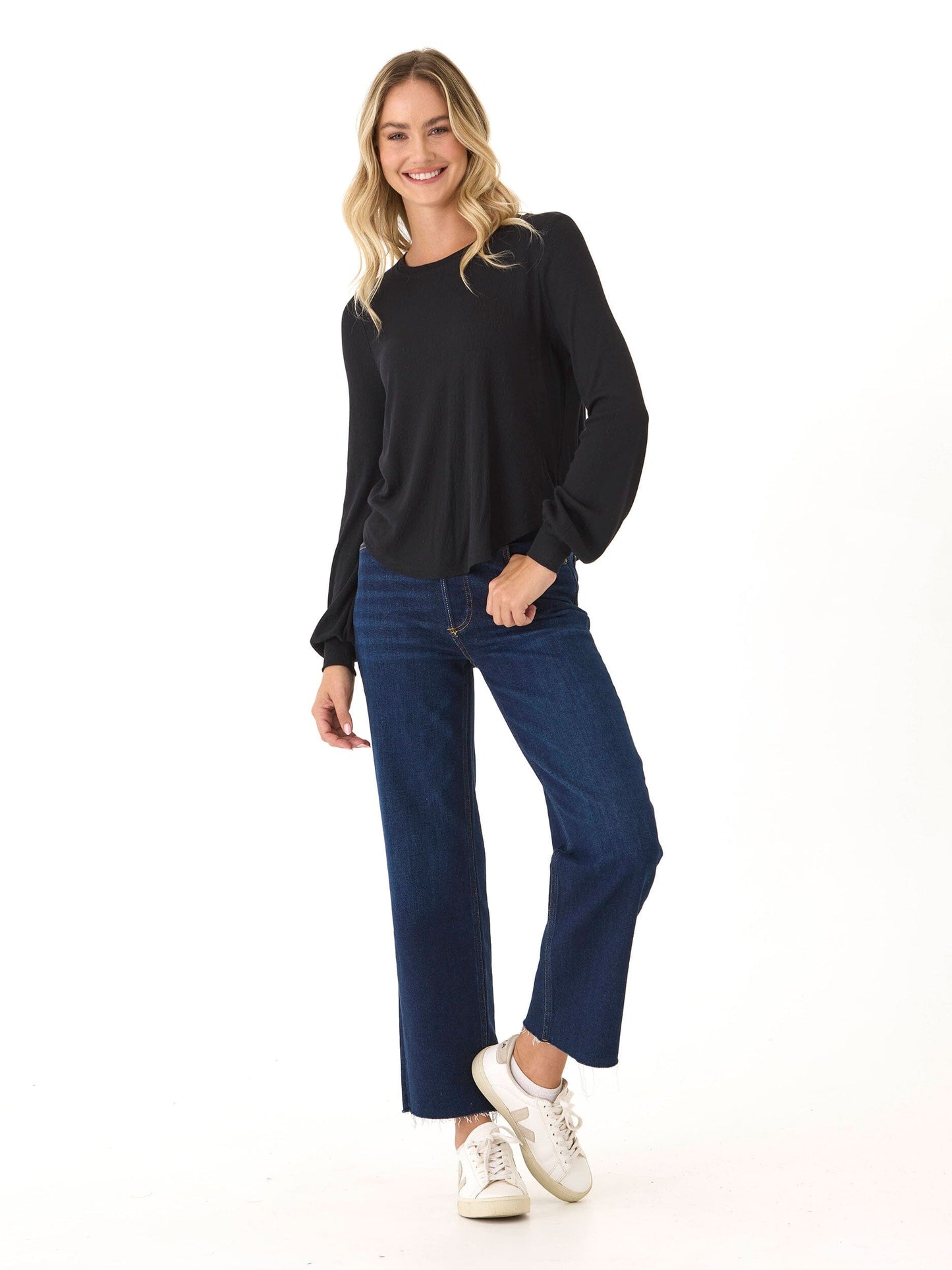 Kallie Feather Rib Top