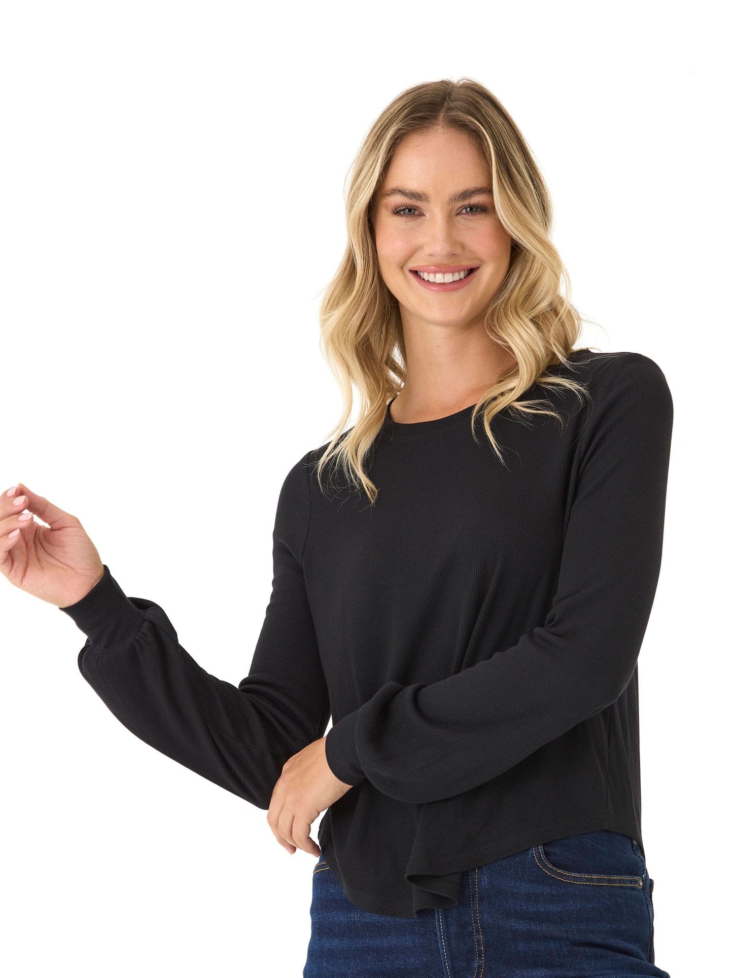 Kallie Feather Rib Top