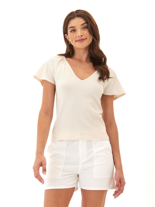 Teresa Smocked Jersey Top