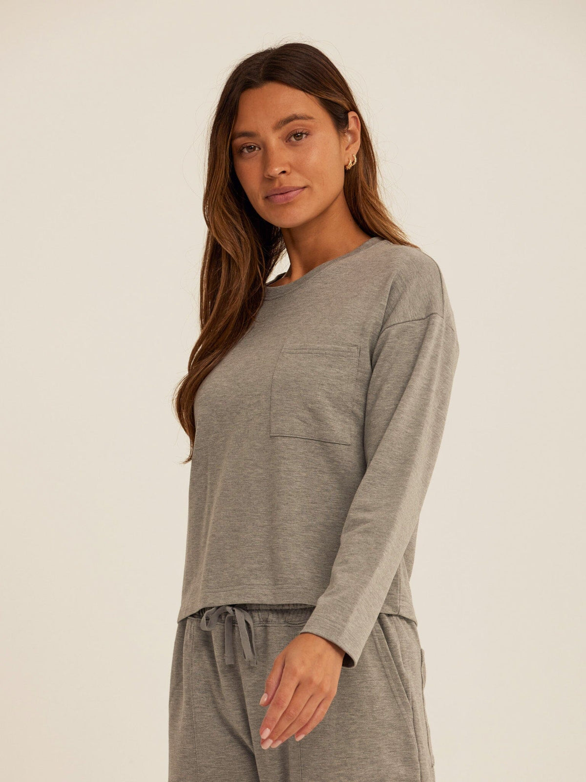 Shaina Modal Terry Pocket Long Sleeve