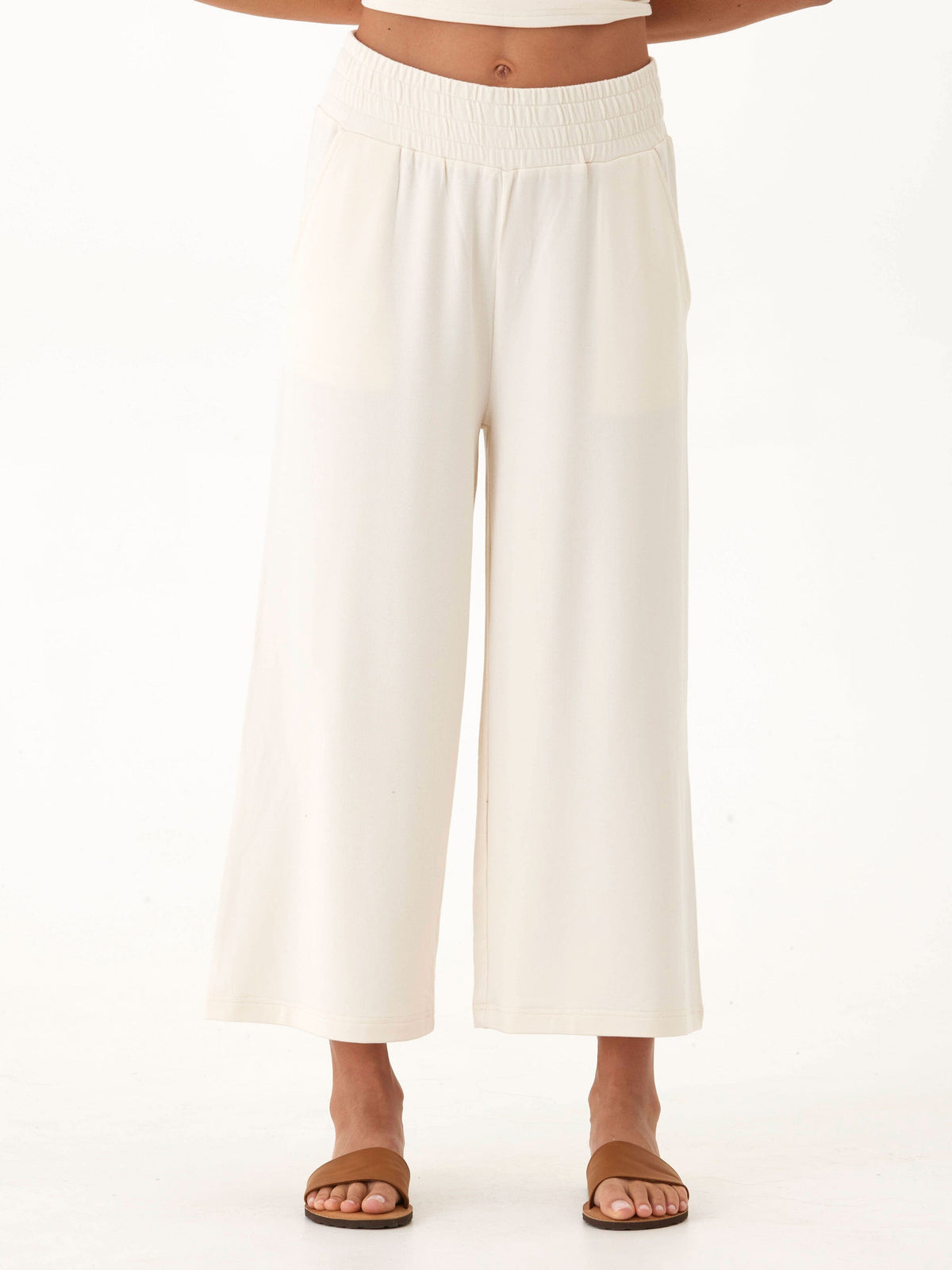 Serena Modal Terry Wide Leg Crop Pant