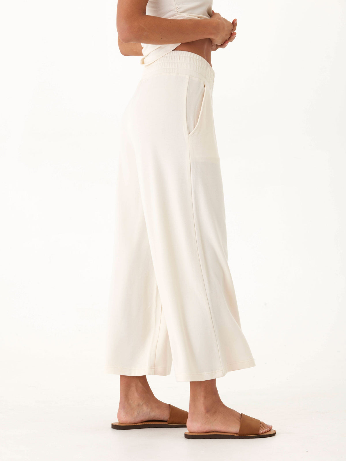 Serena Modal Terry Wide Leg Crop Pant