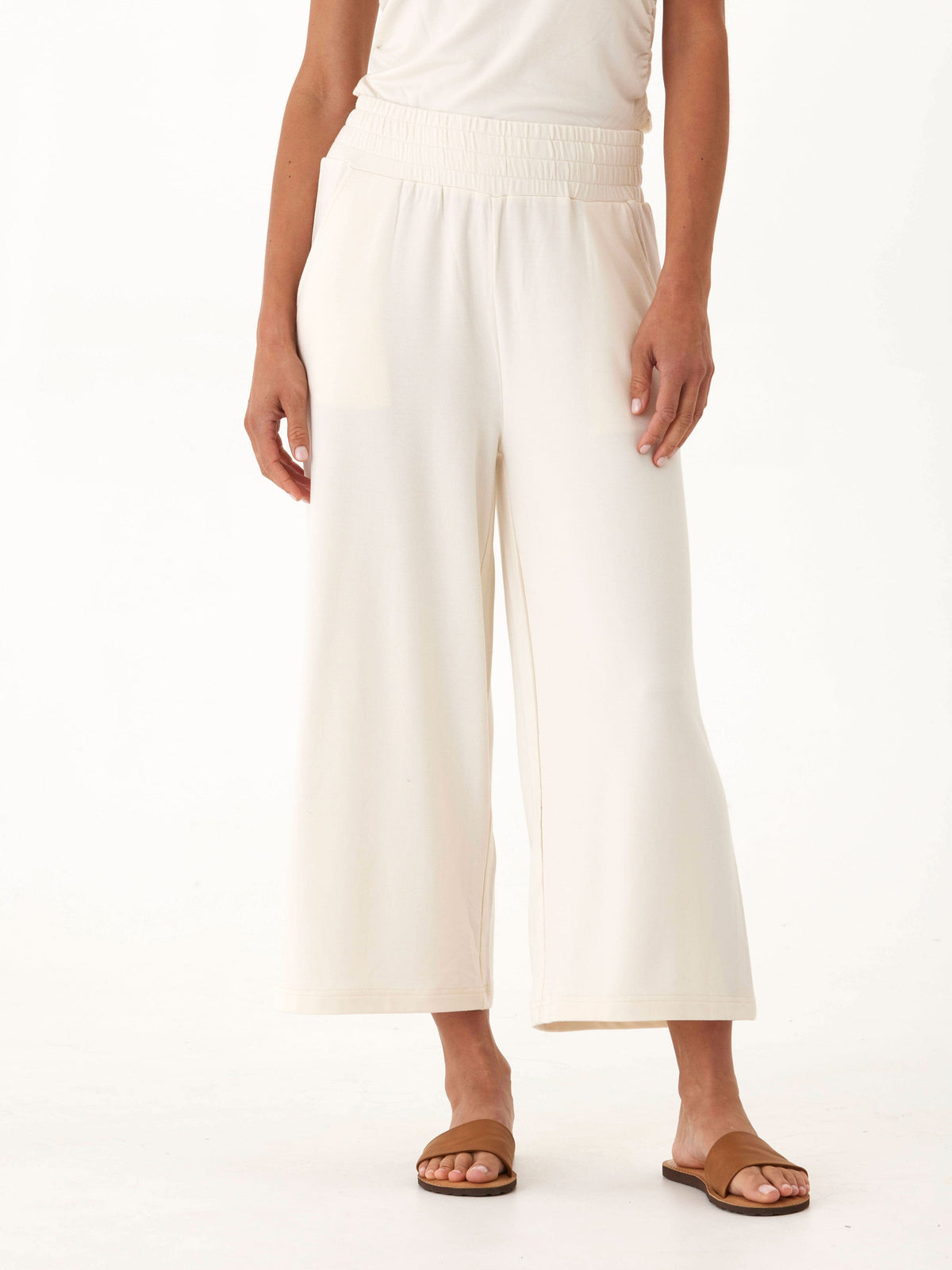 Serena Modal Terry Wide Leg Crop Pant