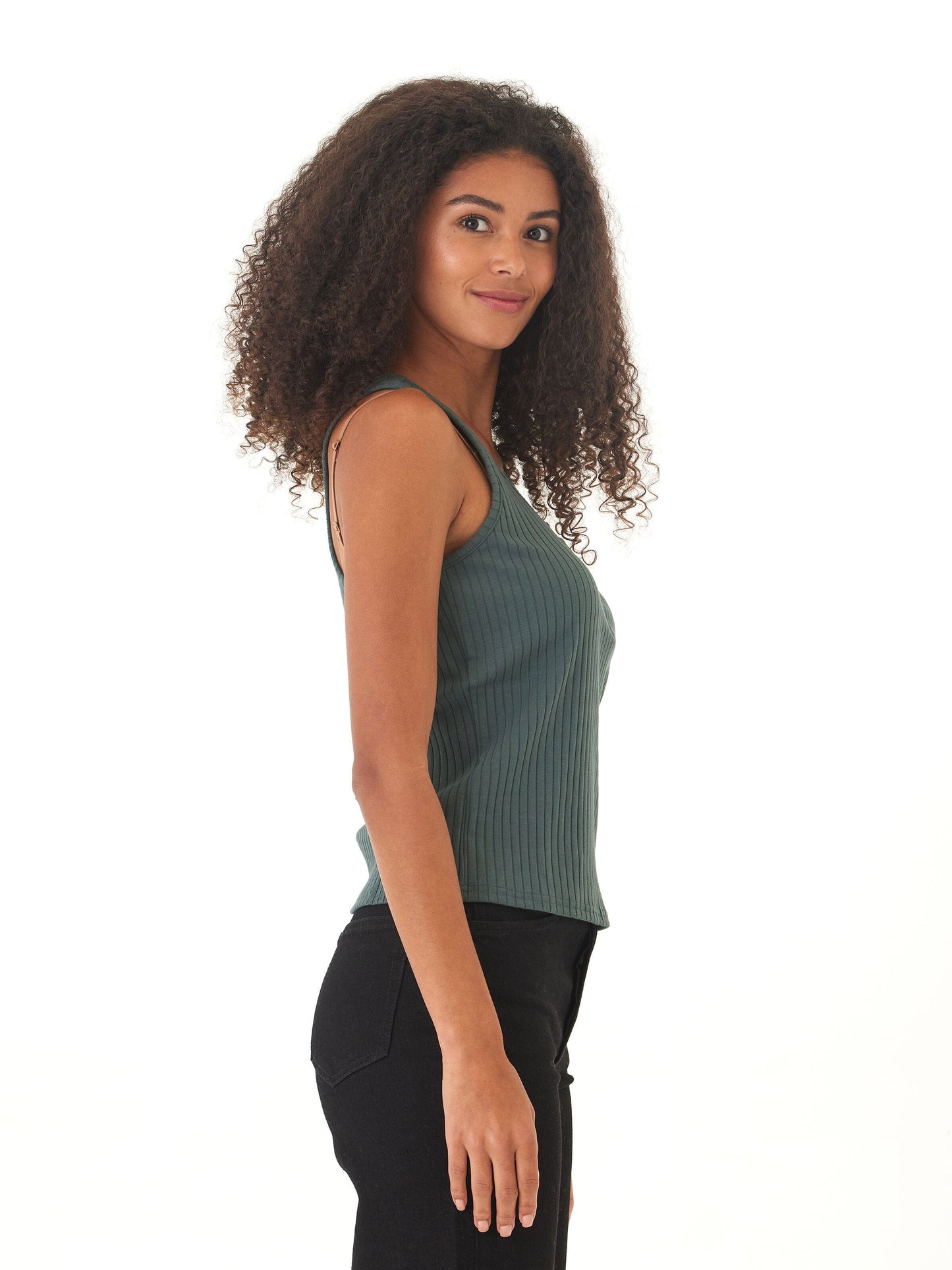 Kathy Organic Rib Henley Tank