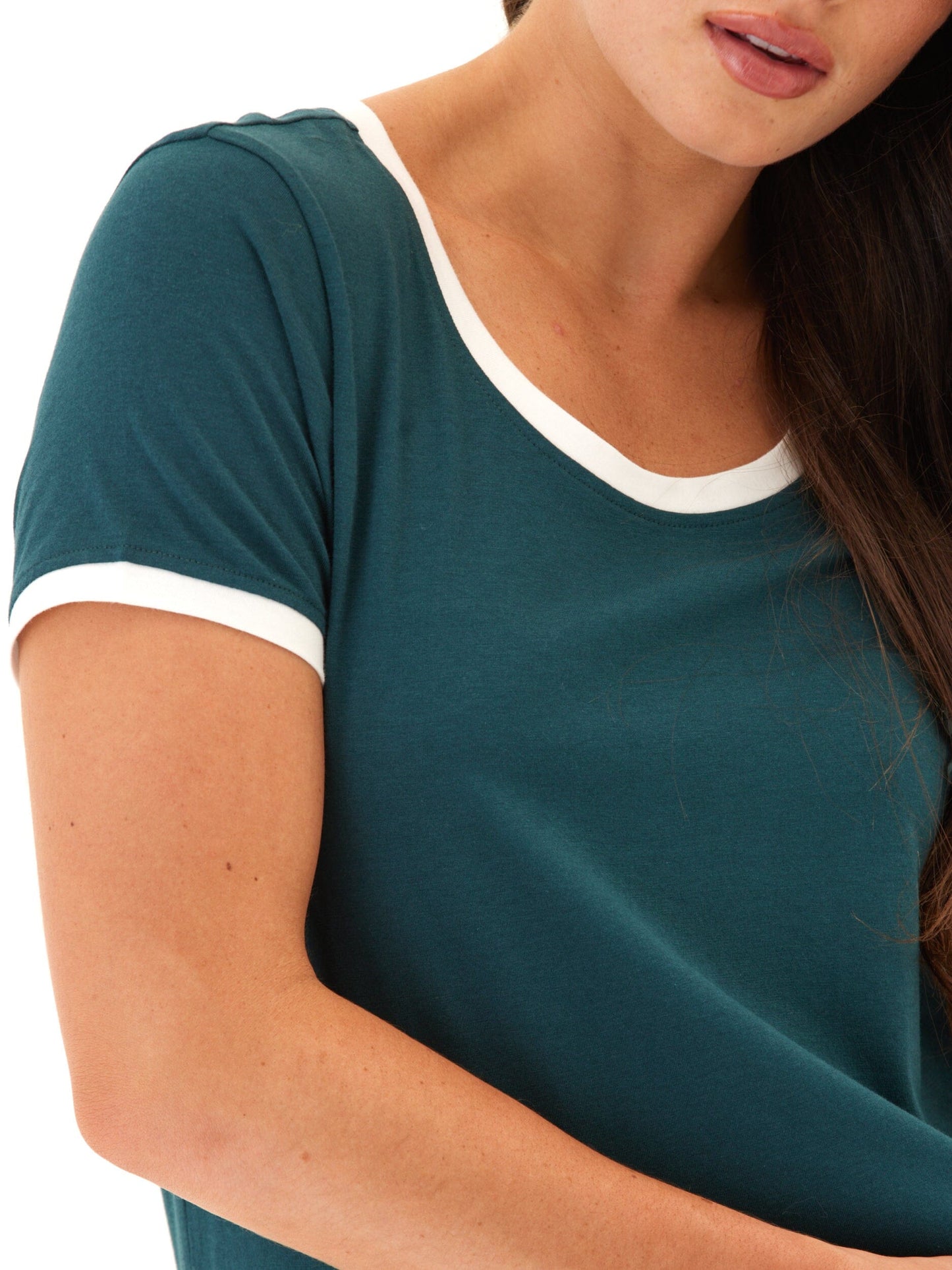 Kylah Comfort Jersey Ringer Tee