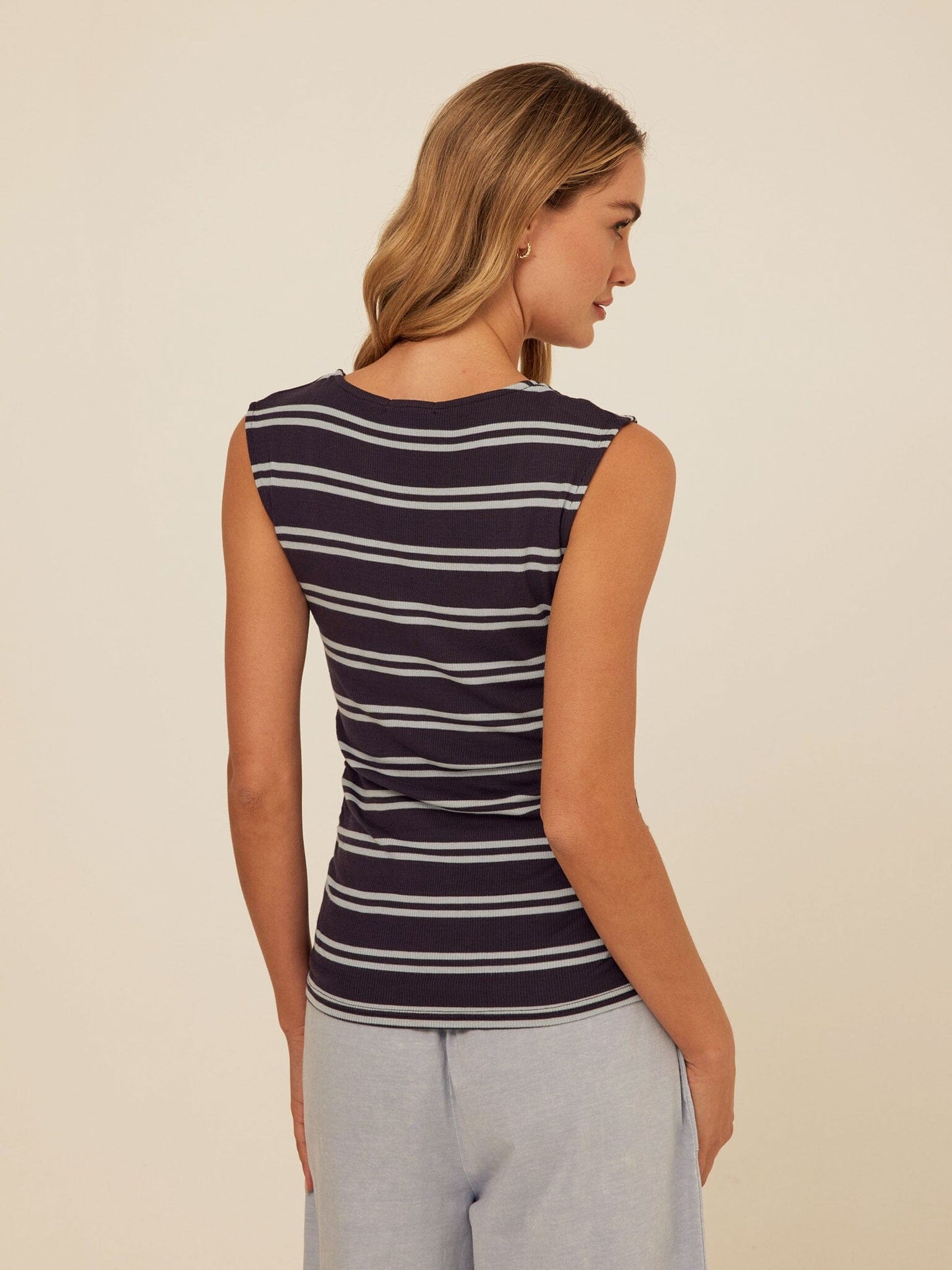Brynlee Feather Rib Ruched Top
